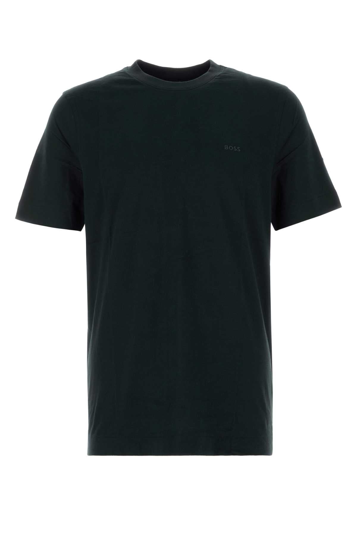 Boss Men Black Cotton T-Shirt BOSS