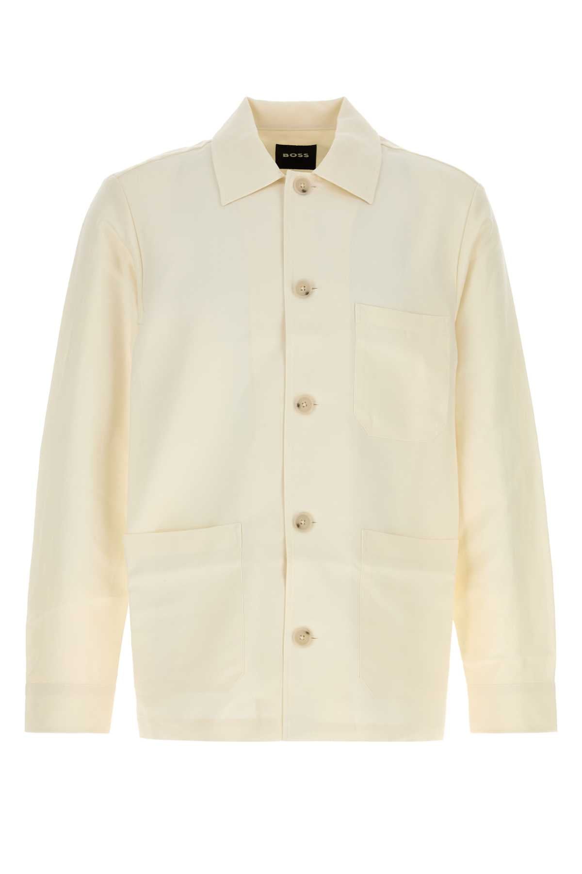 Boss Men Ivory Jersey Shirt BOSS