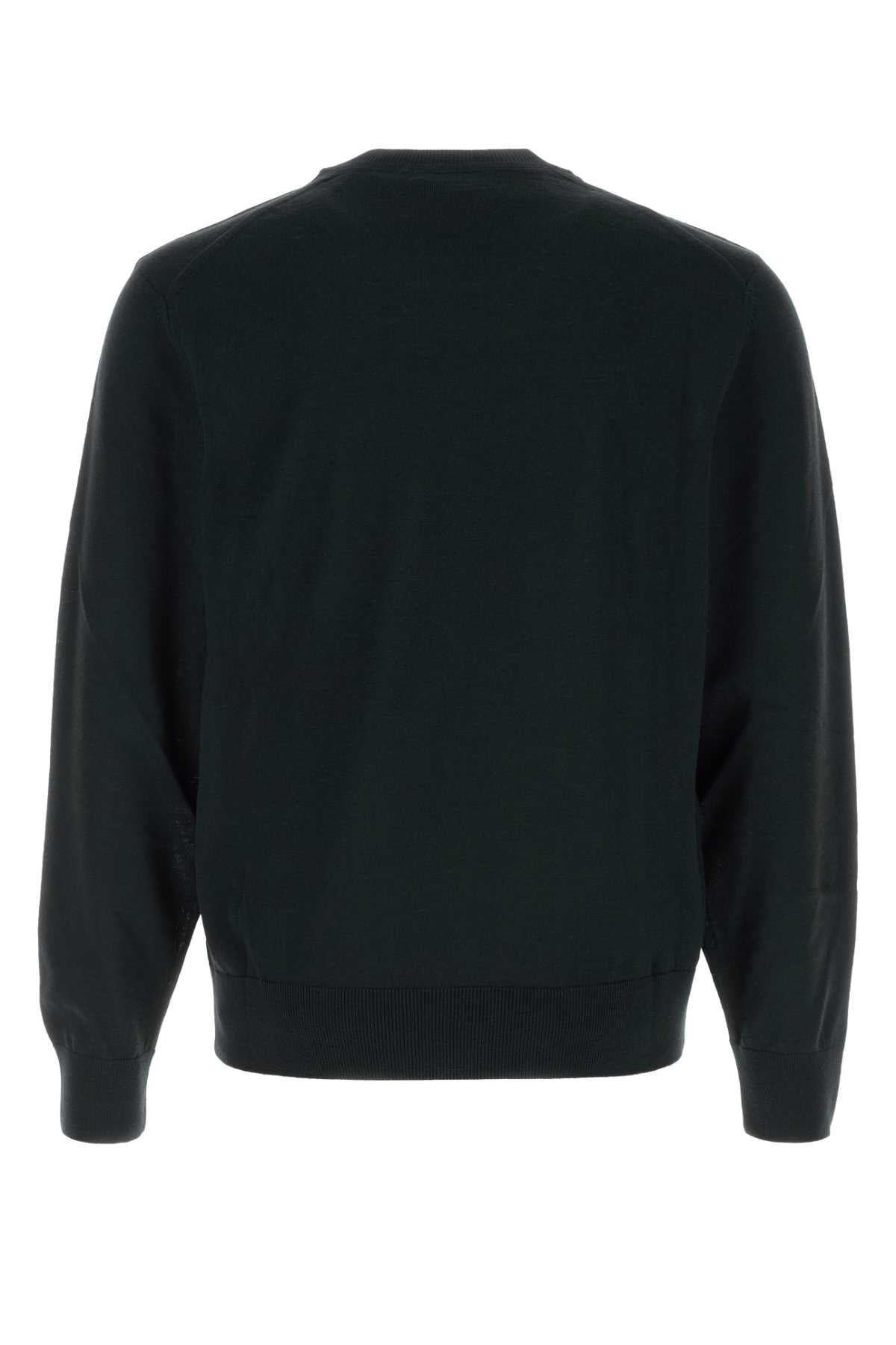 Boss Men Black Wool Sweater BOSS