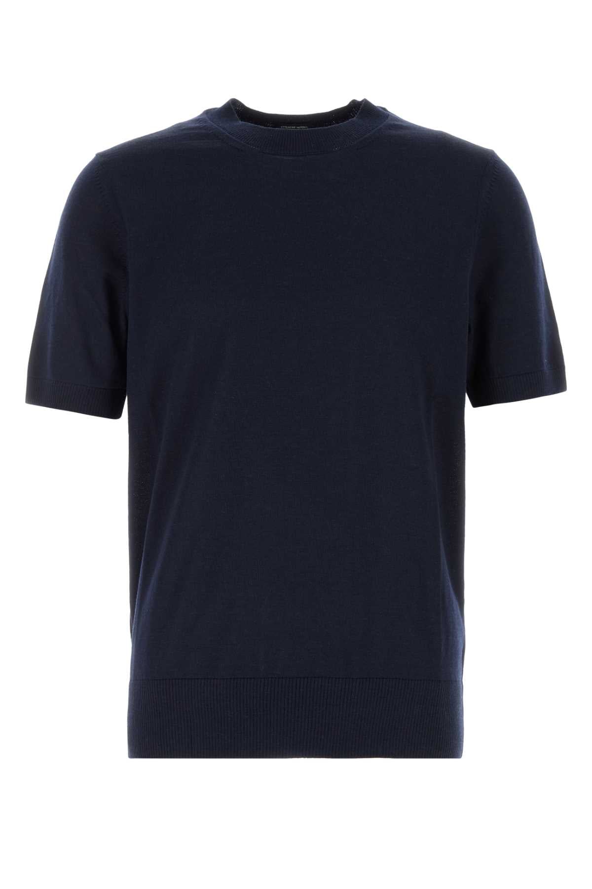 Boss Men Midnight Blue Cotton Sweater BOSS