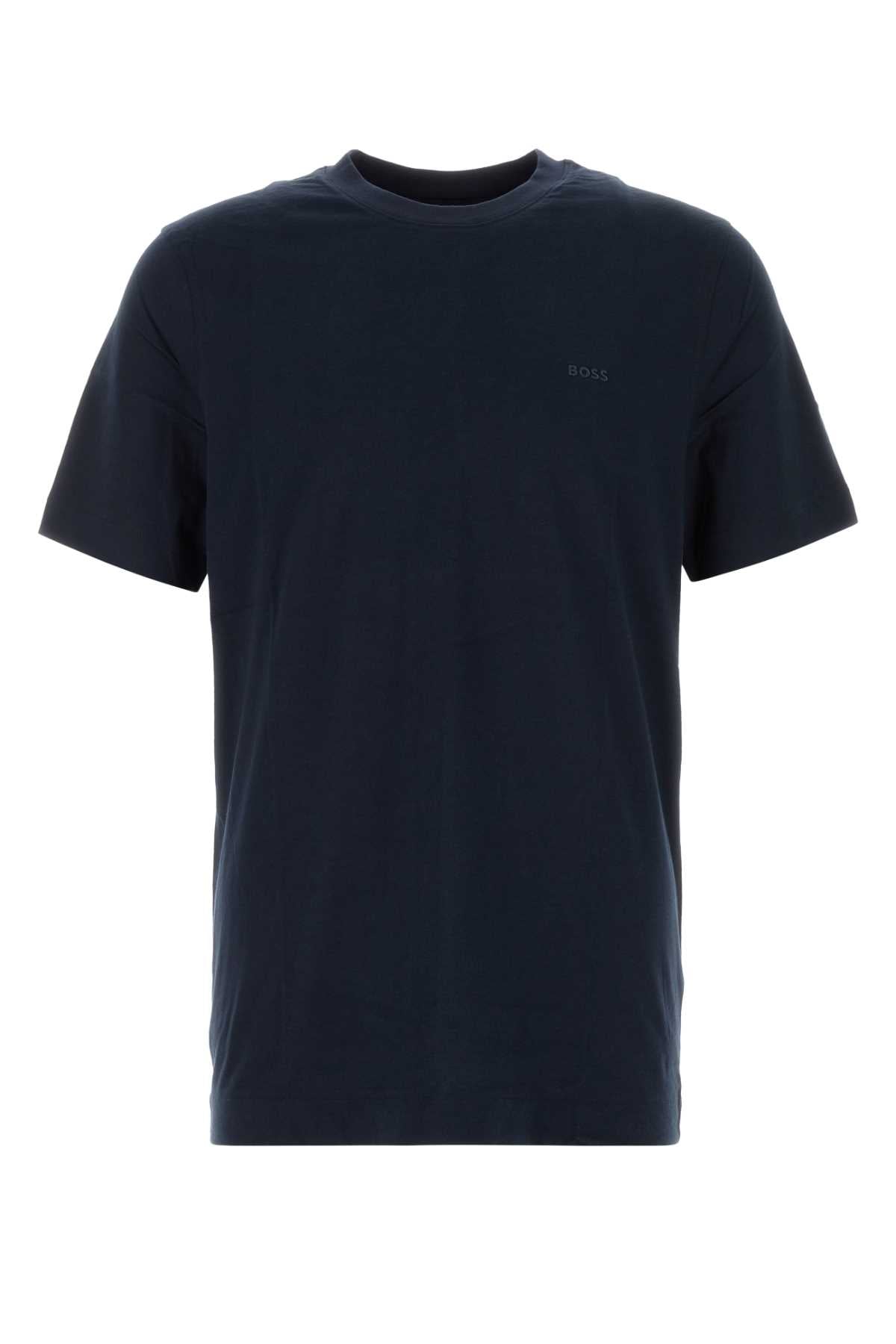 Boss Men Midnight Blue Cotton T-Shirt BOSS