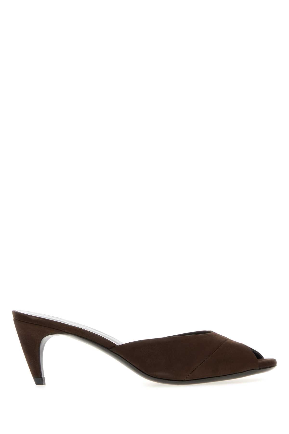 Jude Women Chocolate Nubuck Cave Mules JUDE