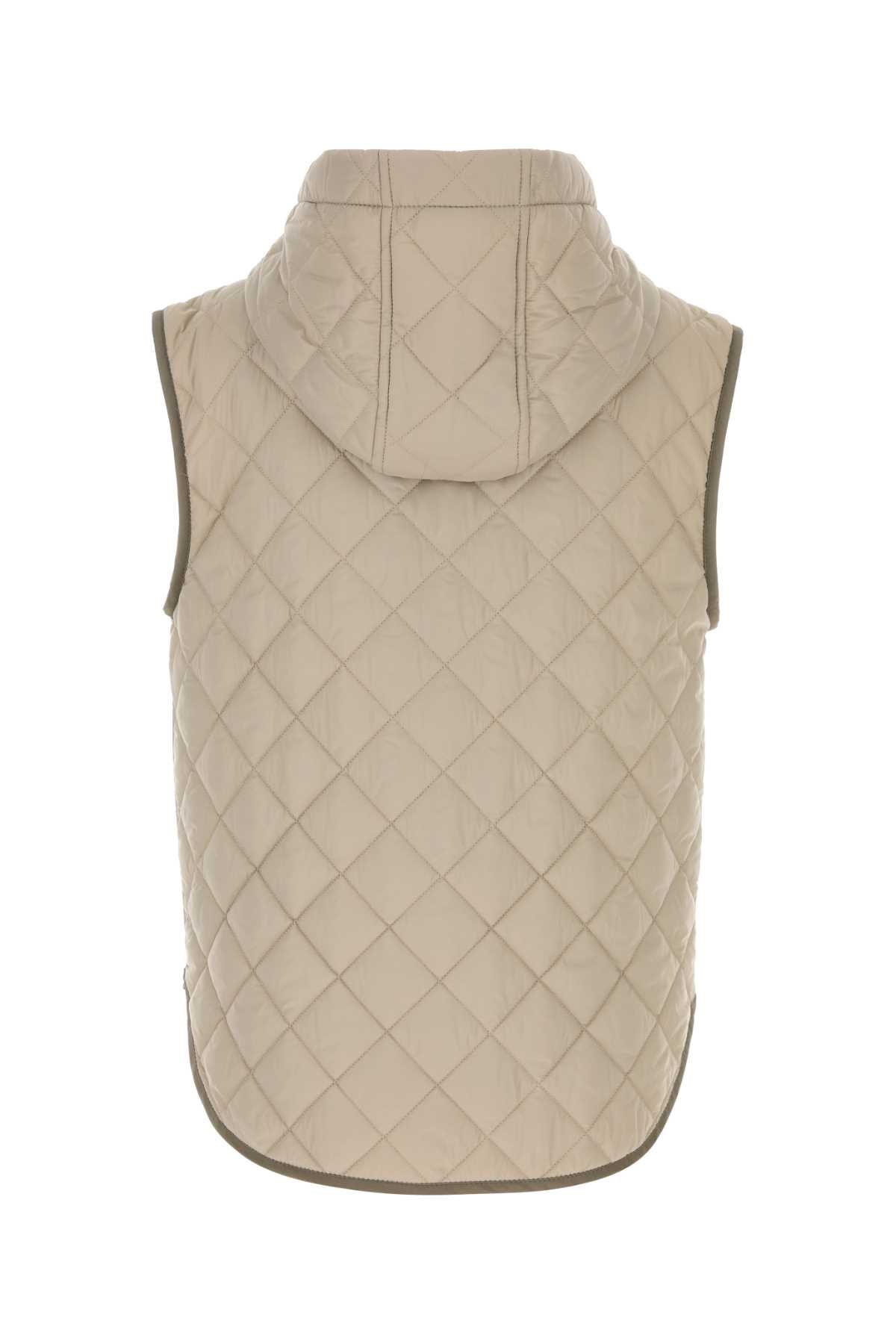 Brunello Cucinelli Women Sand Nylon Sleeveless Jacket