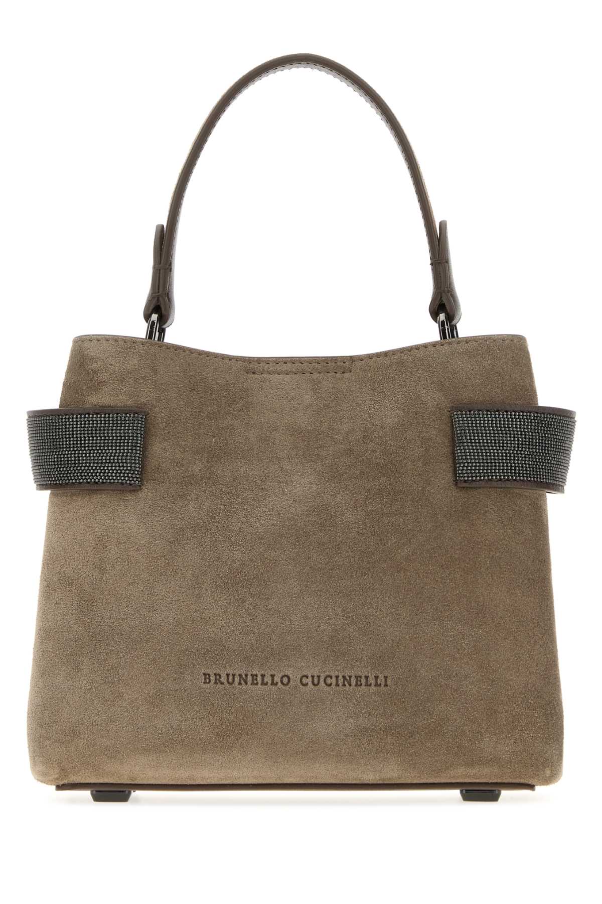 Brunello Cucinelli Women Mud Suede Handbag BRUNELLO CUCINELLI