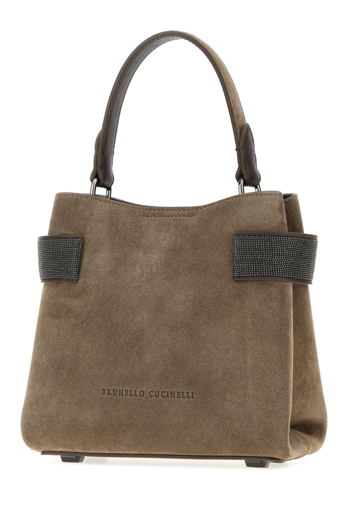 Brunello Cucinelli Women Mud Suede Handbag BRUNELLO CUCINELLI