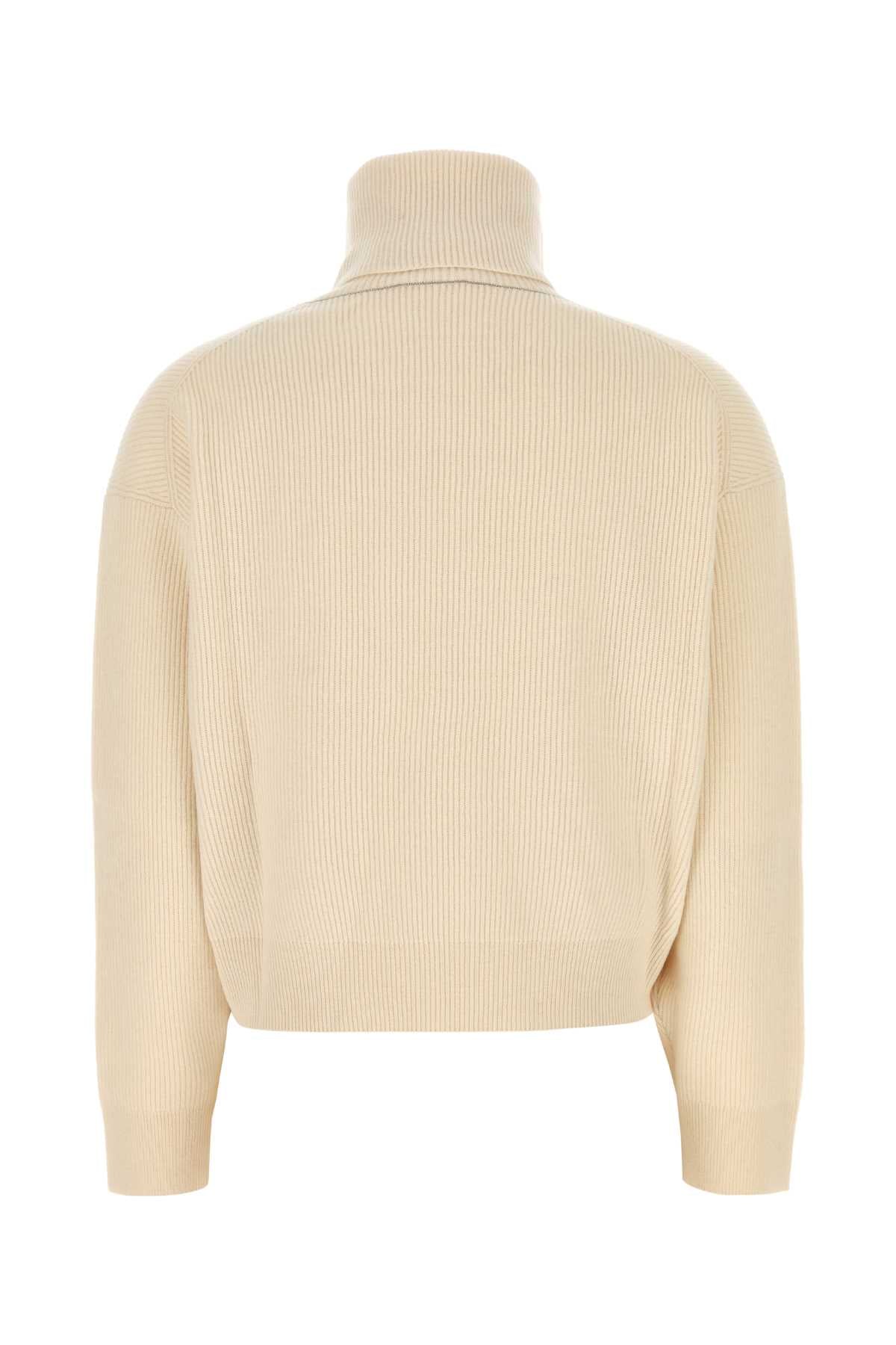 Brunello Cucinelli Women Sand Wool Blend Sweater