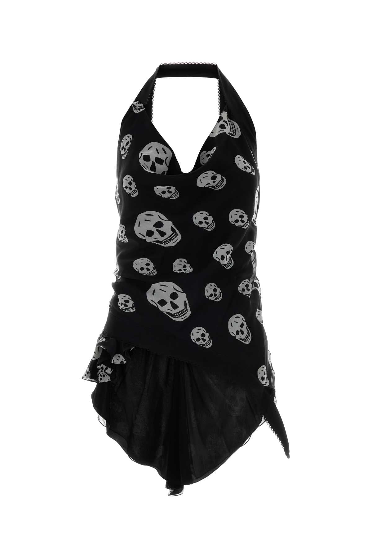 Alexander Mcqueen Women Printed Chiffon Top ALEXANDER MCQUEEN