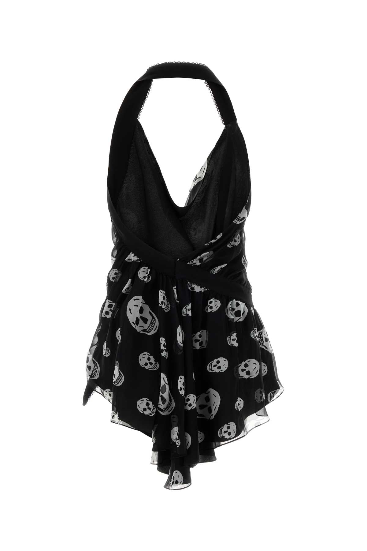 Alexander Mcqueen Women Printed Chiffon Top ALEXANDER MCQUEEN