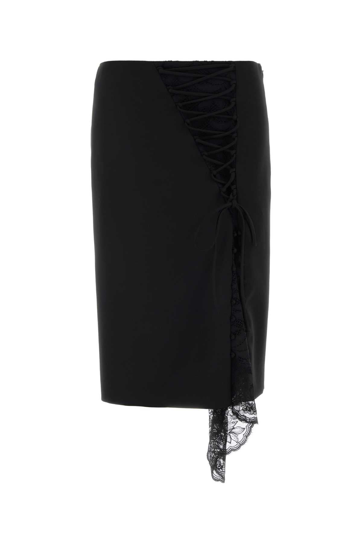 Alexander Mcqueen Women Black Wool Skirt ALEXANDER MCQUEEN