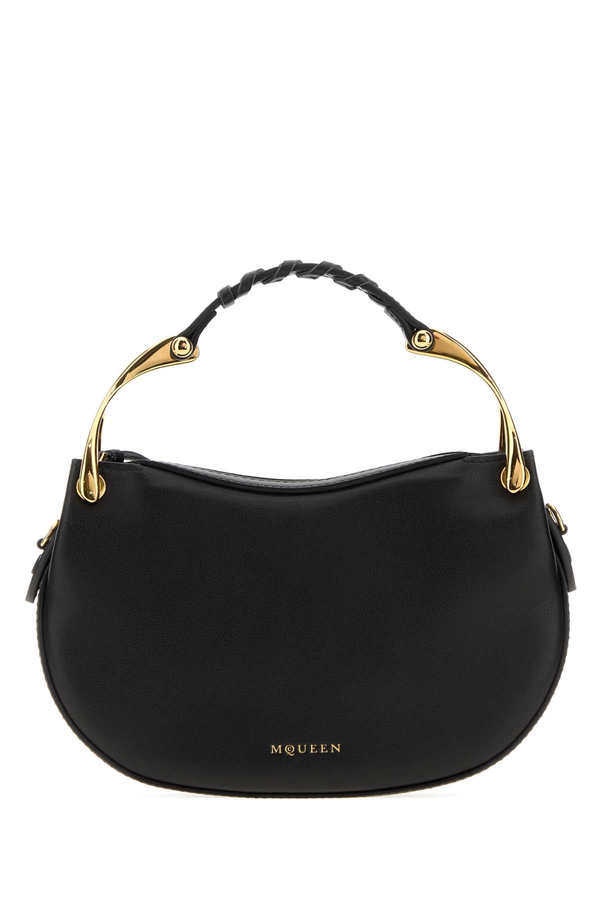 Alexander Mcqueen Women Black Leather Mini Wishbone Handbag ALEXANDER MCQUEEN