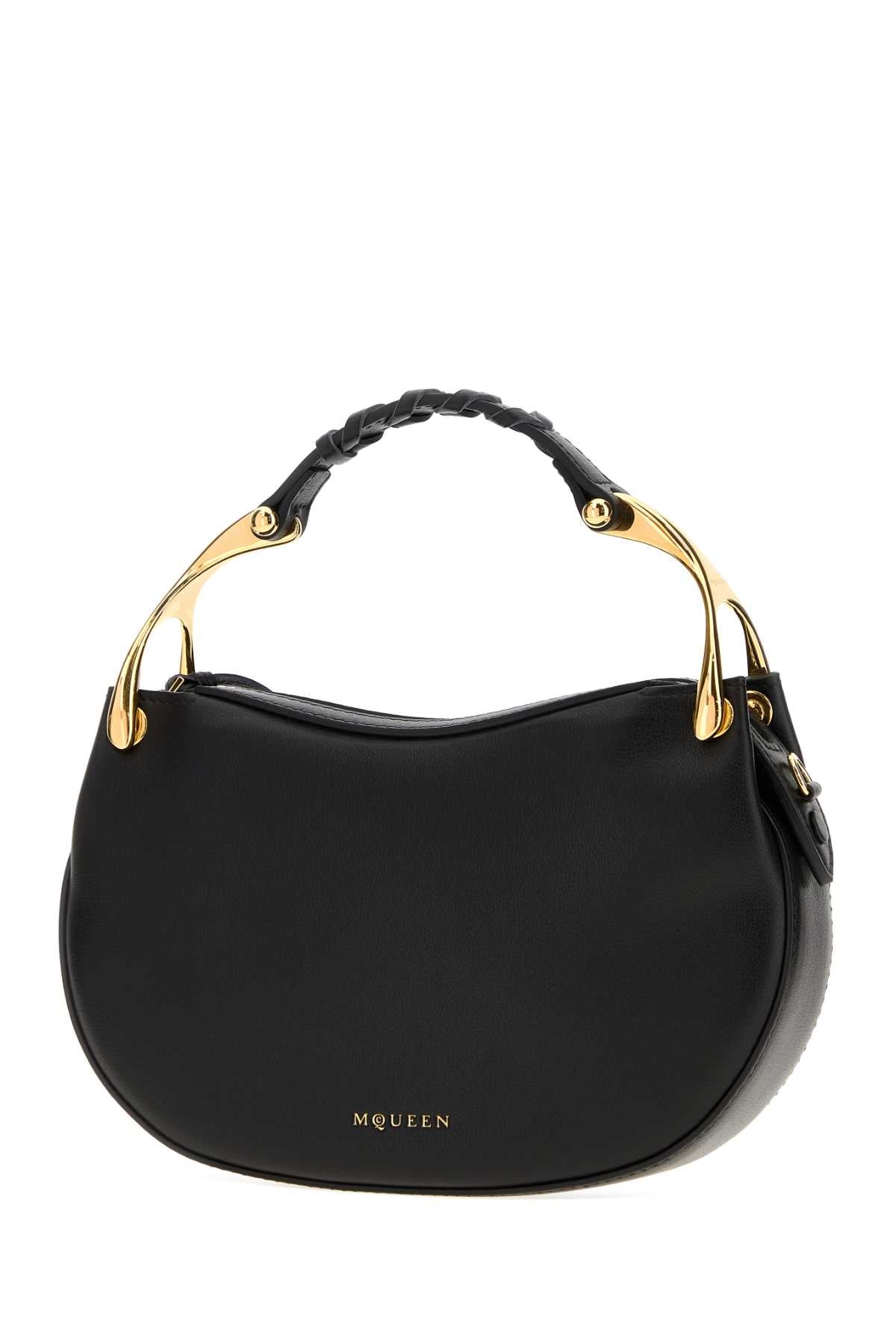 Alexander Mcqueen Women Black Leather Mini Wishbone Handbag ALEXANDER MCQUEEN