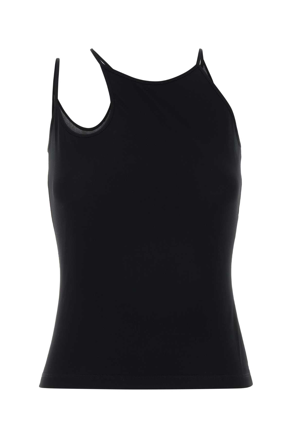 Alexander Mcqueen Women Black Mesh Tank Top ALEXANDER MCQUEEN
