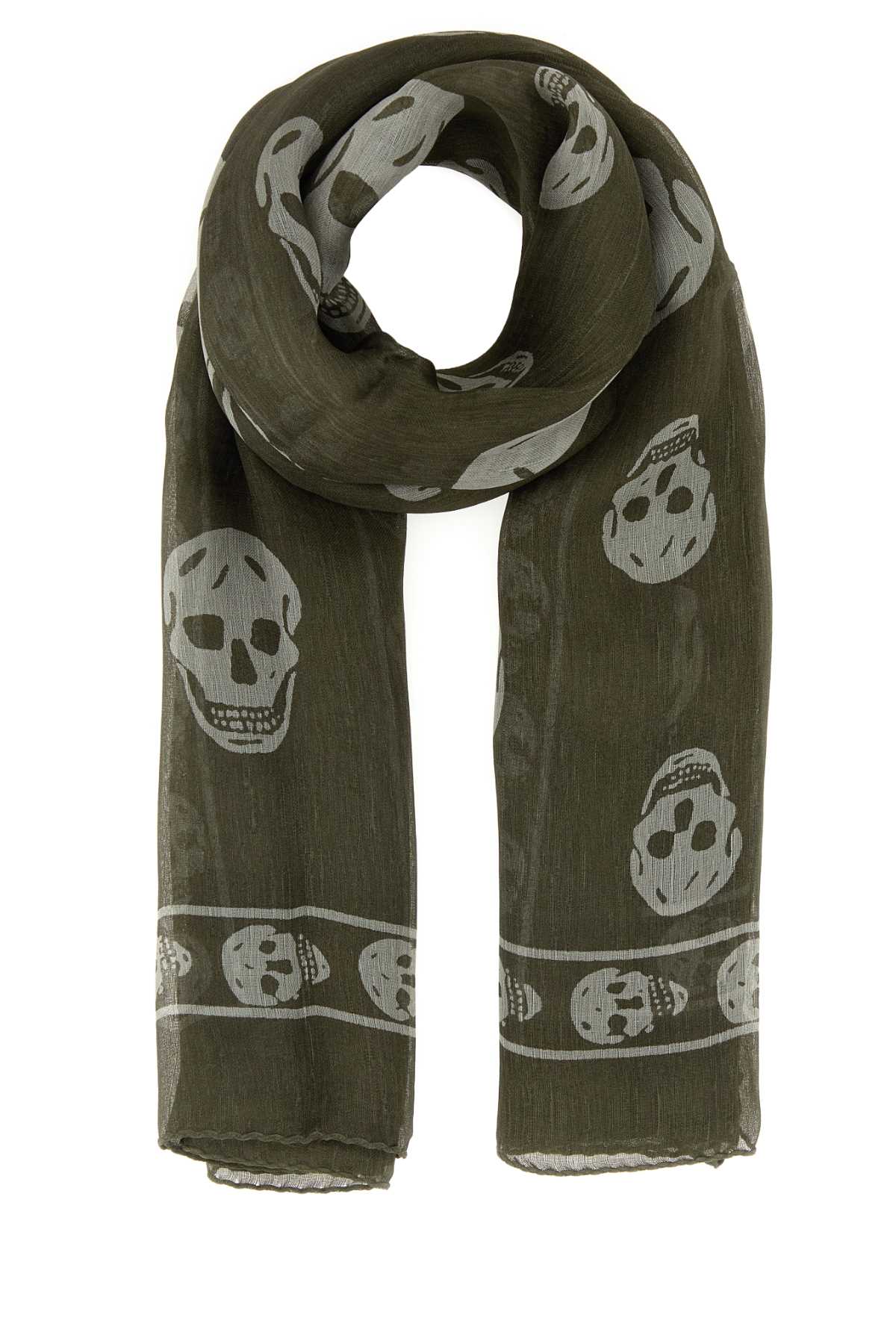 Alexander Mcqueen Women Printed Silk Foulard ALEXANDER MCQUEEN