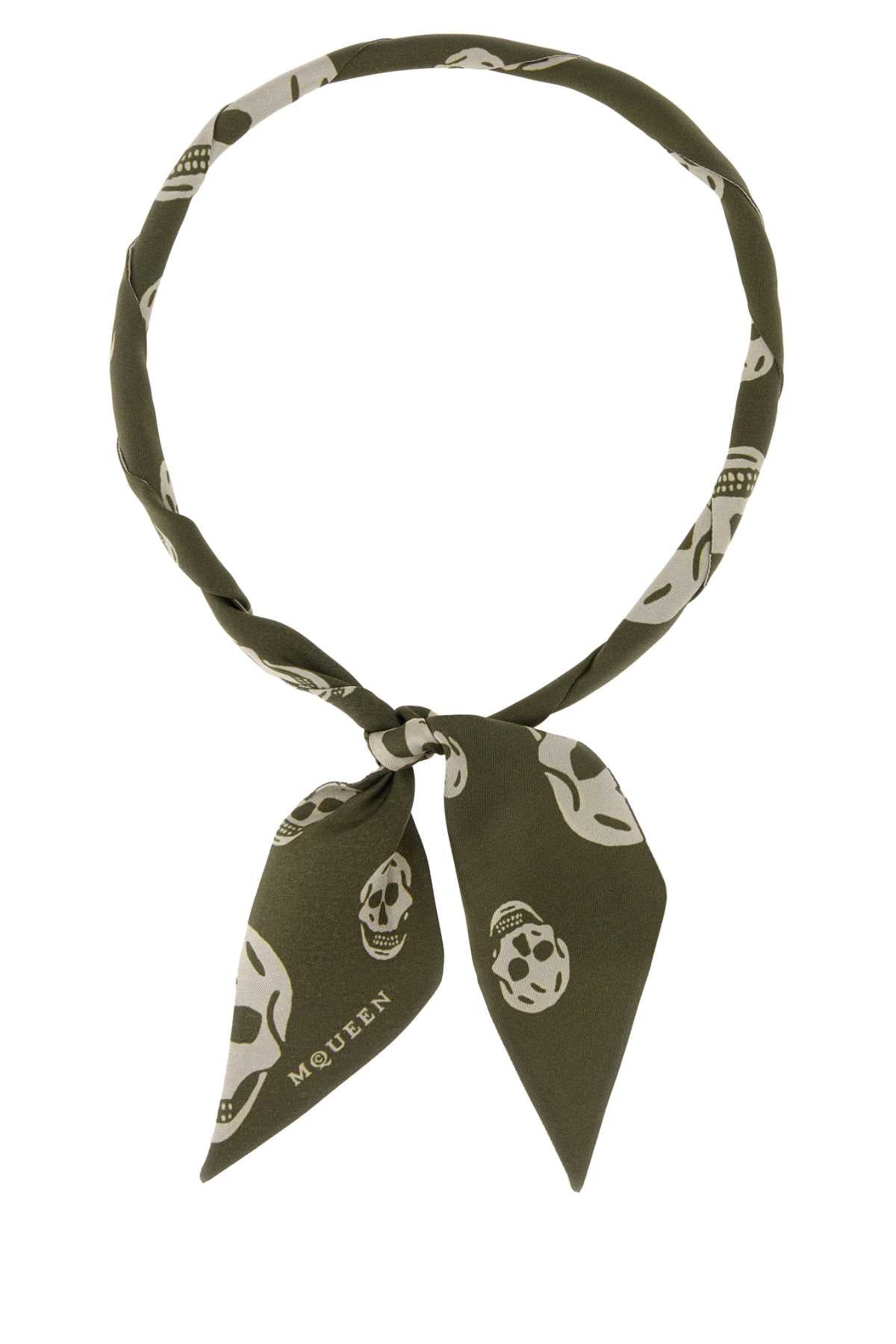 Alexander Mcqueen Women Printed Silk Foulard ALEXANDER MCQUEEN
