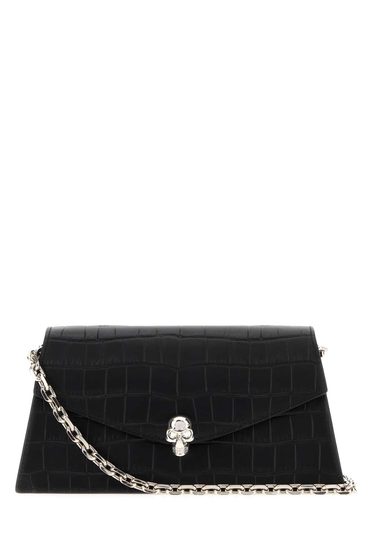 Alexander Mcqueen Women Black Leather Mini Skull Crossbody Bag ALEXANDER MCQUEEN