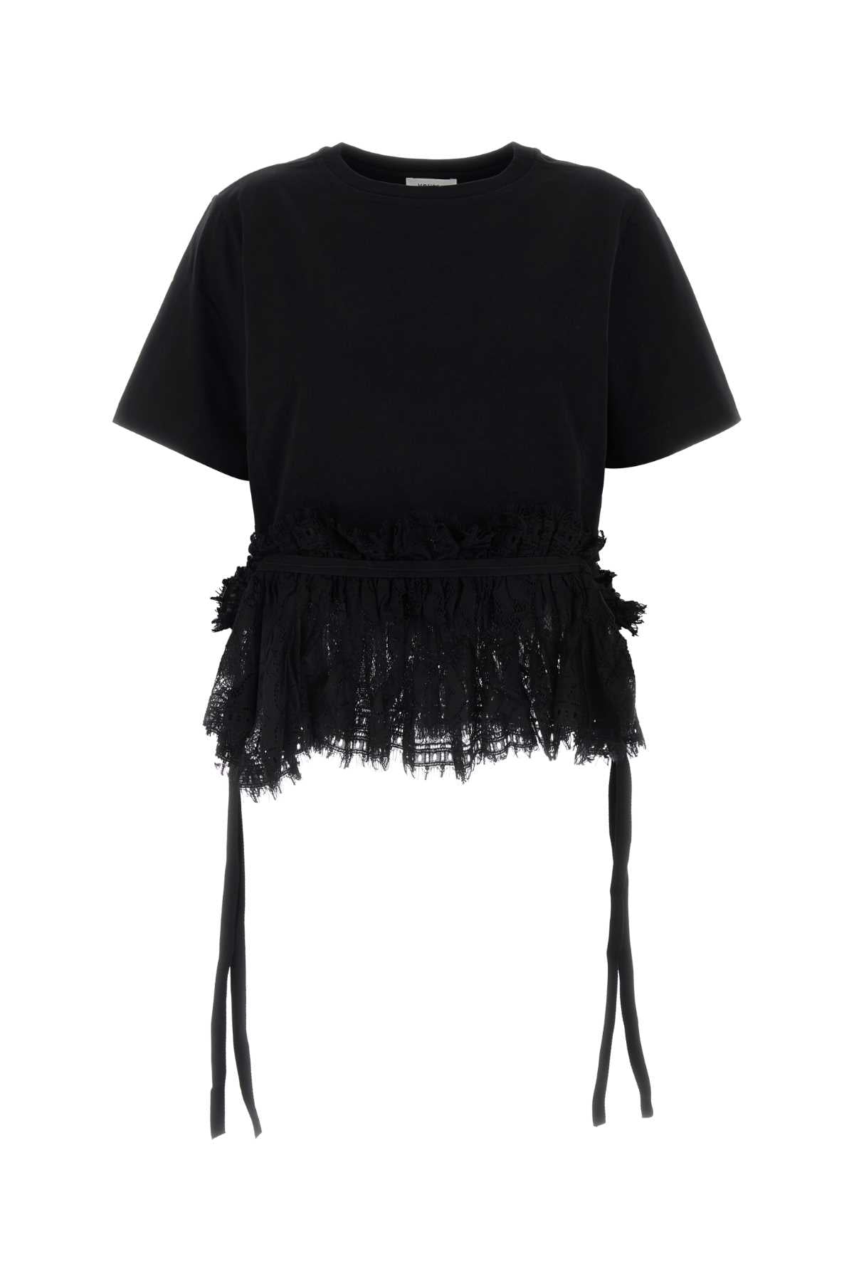 Alexander Mcqueen Women Black Cotton T-Shirt ALEXANDER MCQUEEN