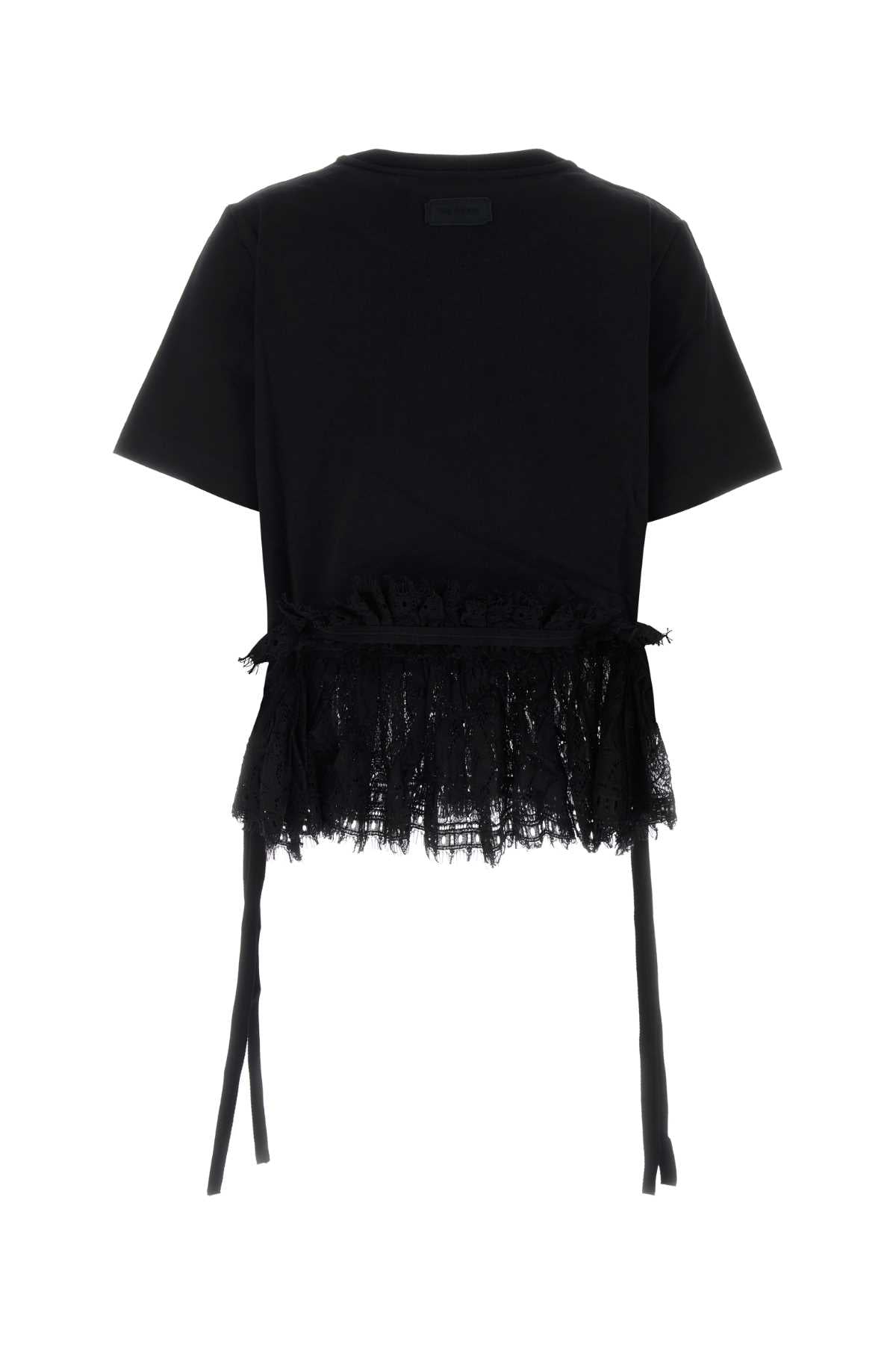 Alexander Mcqueen Women Black Cotton T-Shirt ALEXANDER MCQUEEN