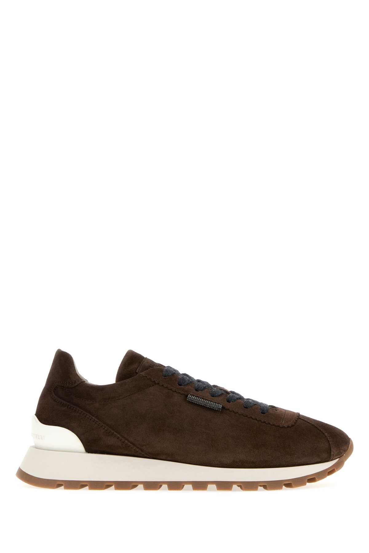 Brunello Cucinelli Women Brown Suede Sneakers BRUNELLO CUCINELLI