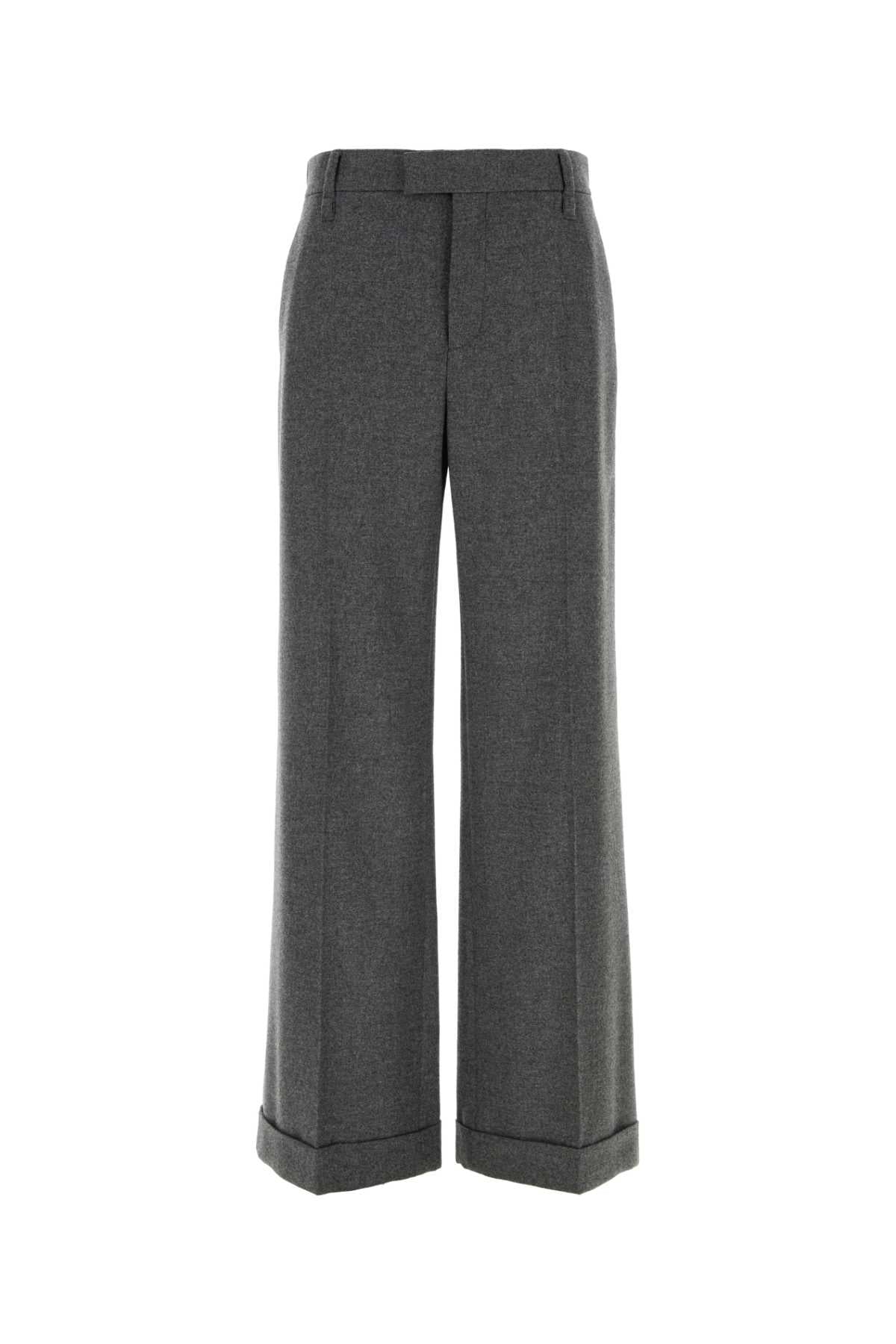 Brunello Cucinelli Women Dark Grey Wool Blend Palazzo Pant BRUNELLO CUCINELLI