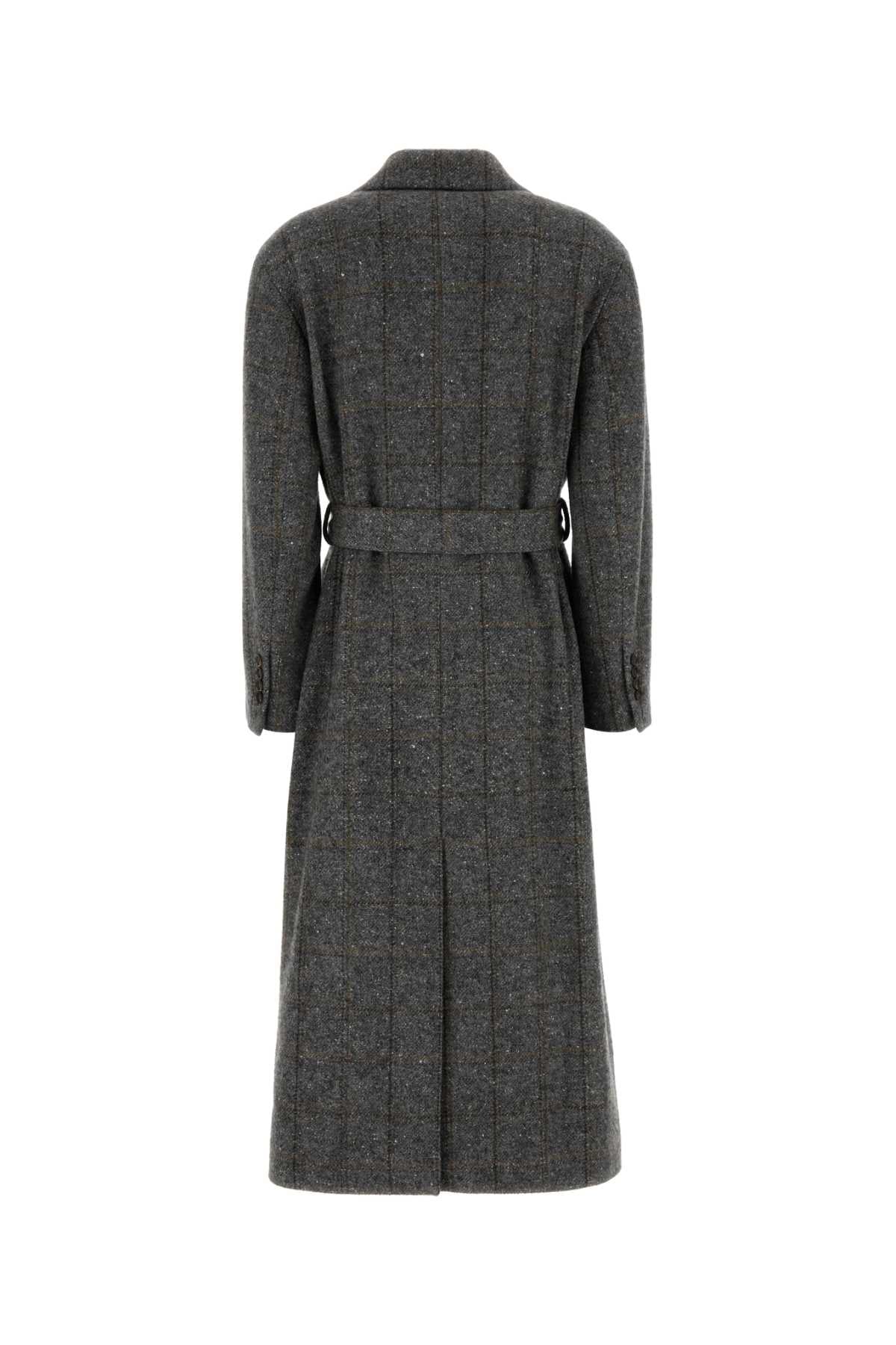 Brunello Cucinelli Women Embroidered Alpaca Blend Coat BRUNELLO CUCINELLI