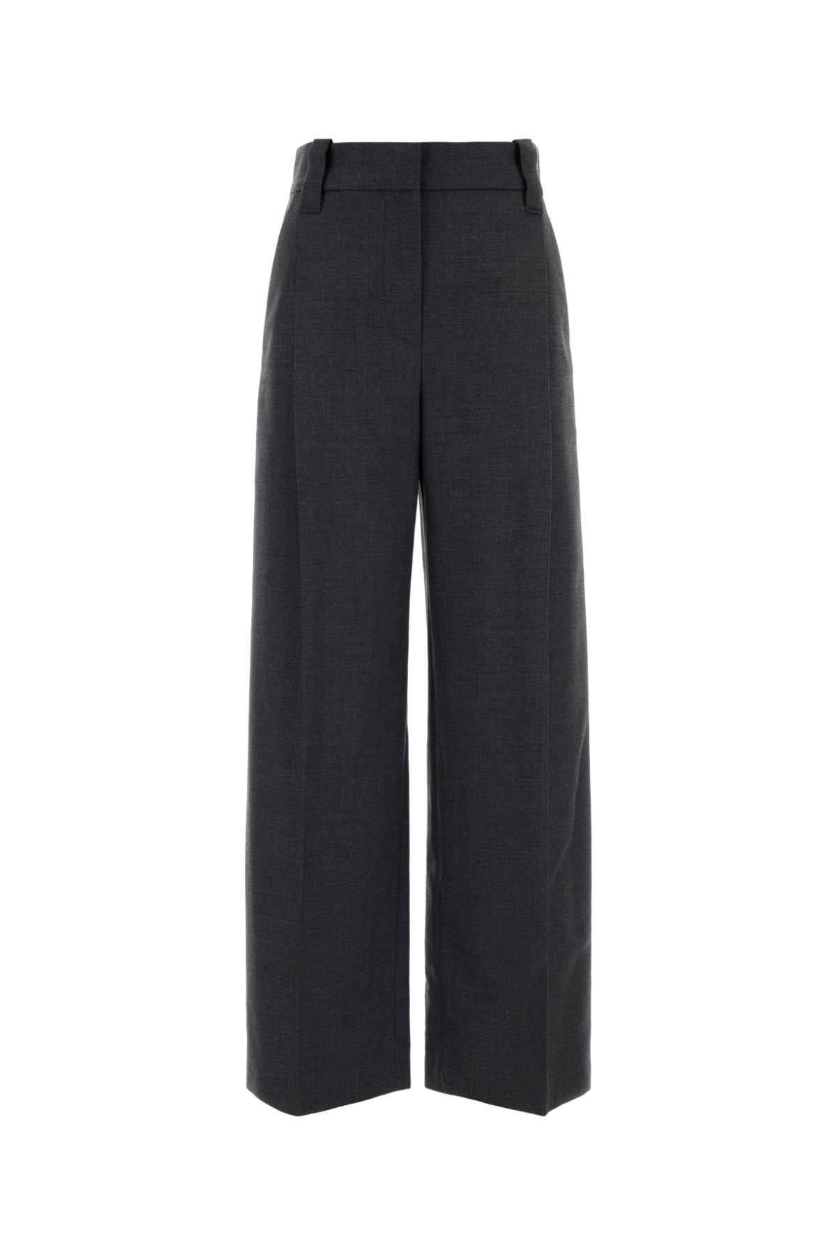 Brunello Cucinelli Women Charcoal Wool Wide-Leg Pant BRUNELLO CUCINELLI