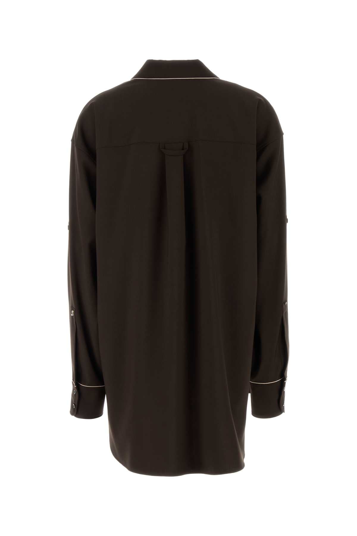 Sportmax Women Brown Wool Alice Shirt SPORTMAX