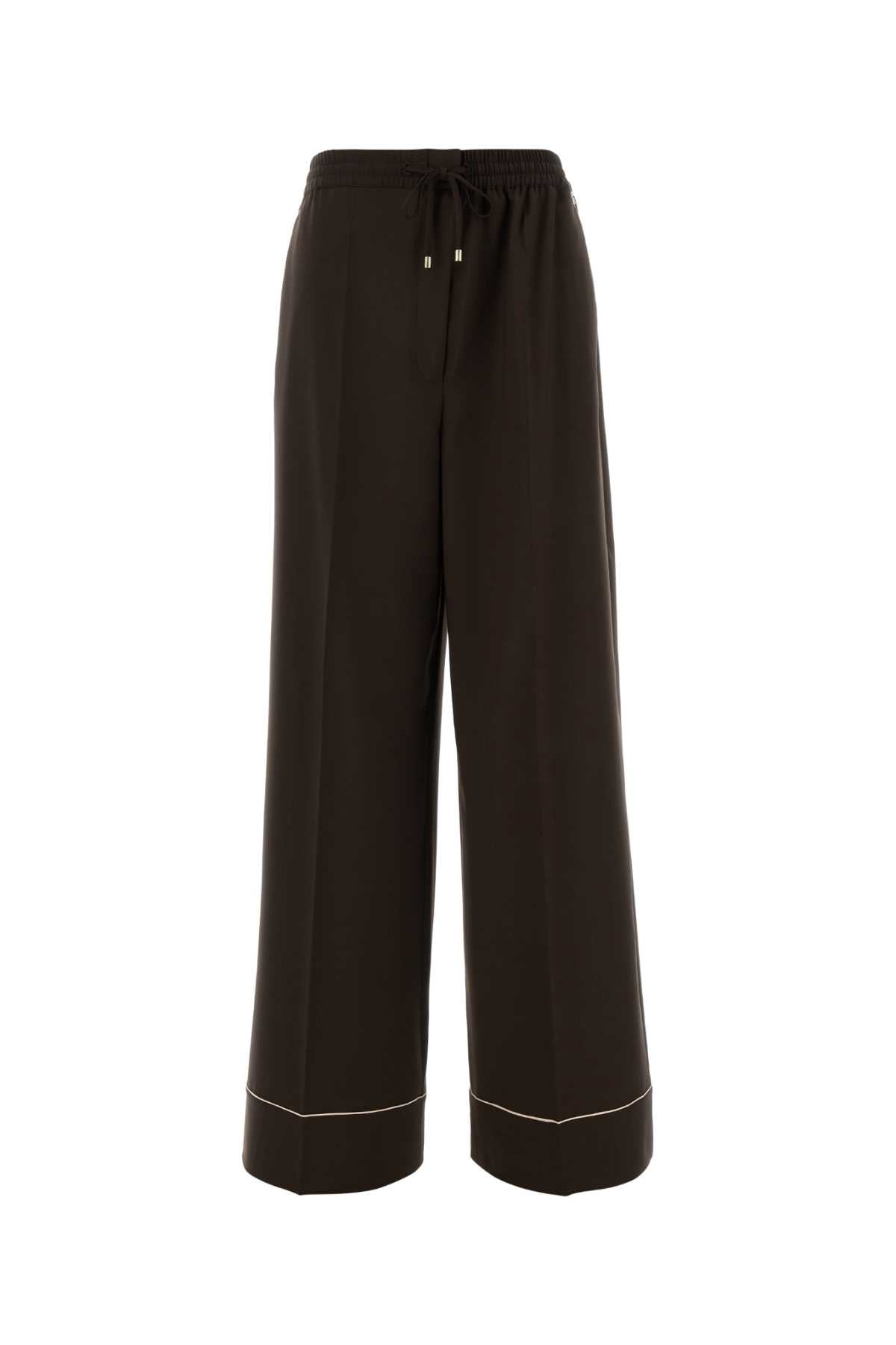 Sportmax Women Brown Wool Buona Palazzo Pant SPORTMAX