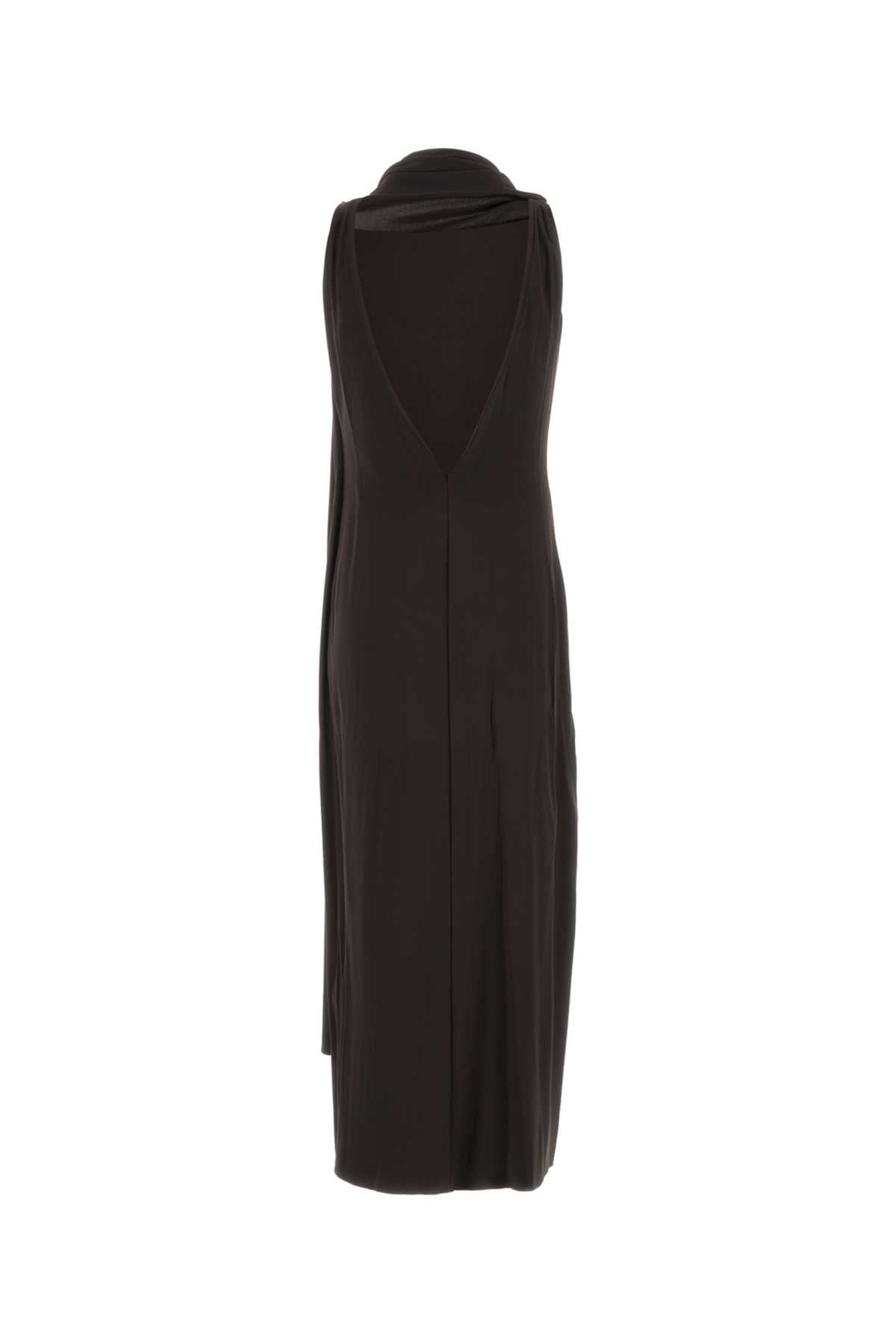 Sportmax Women Brown Jersey Staffa Long Dress SPORTMAX