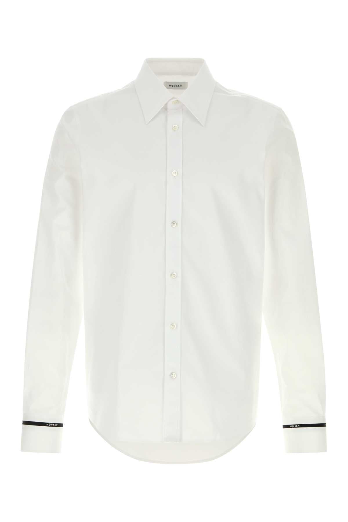 Alexander Mcqueen Men White Poplin Shirt ALEXANDER MCQUEEN