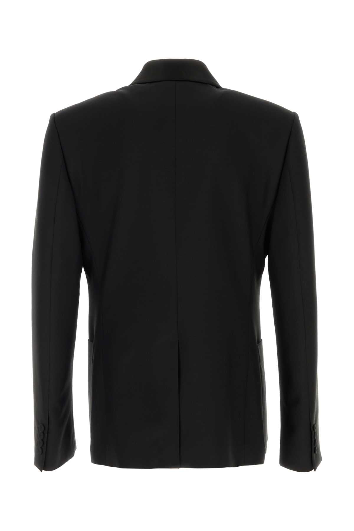 Alexander Mcqueen Men Black Wool Blend Blazer ALEXANDER MCQUEEN
