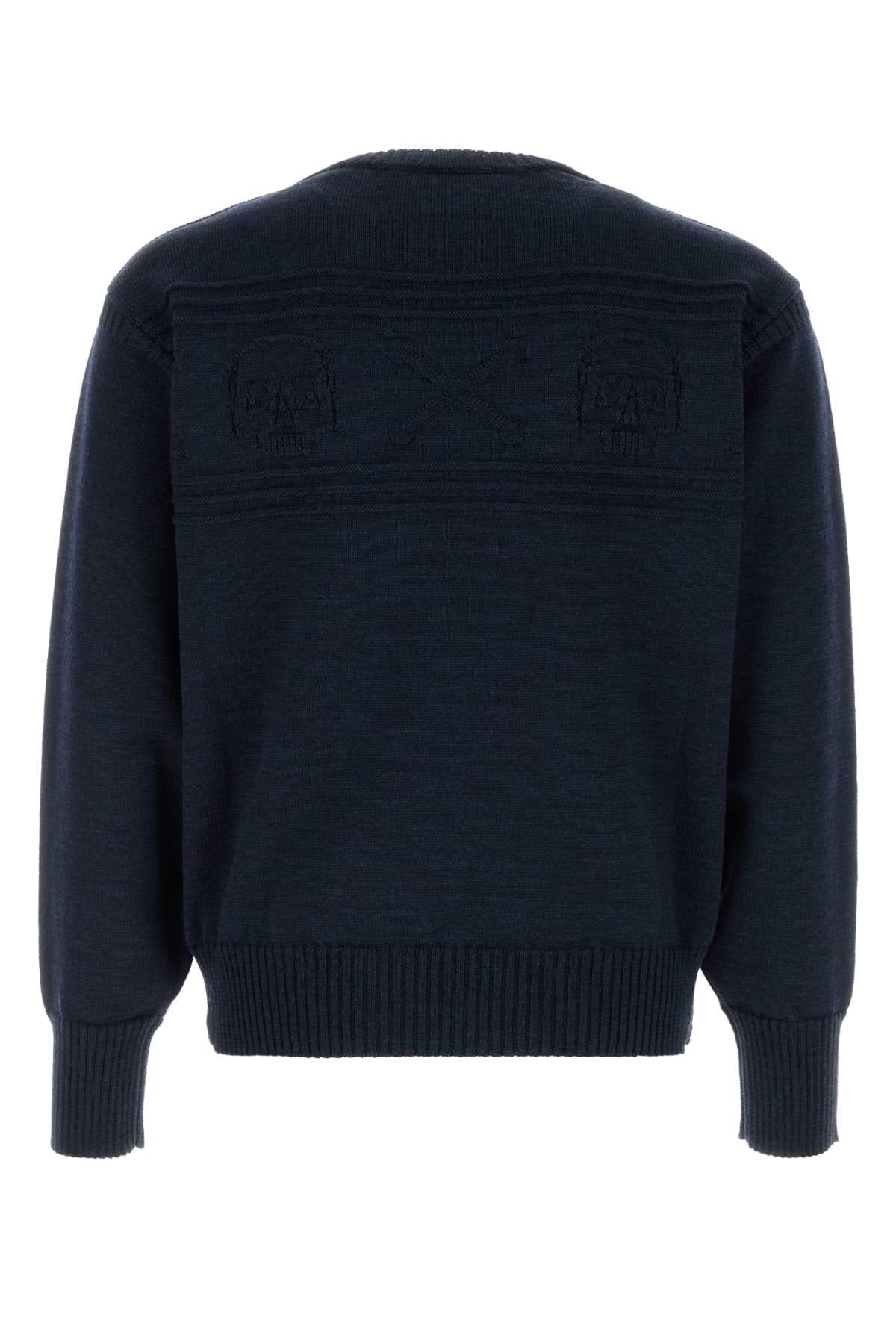 Alexander Mcqueen Men Navy Blue Wool Sweater ALEXANDER MCQUEEN