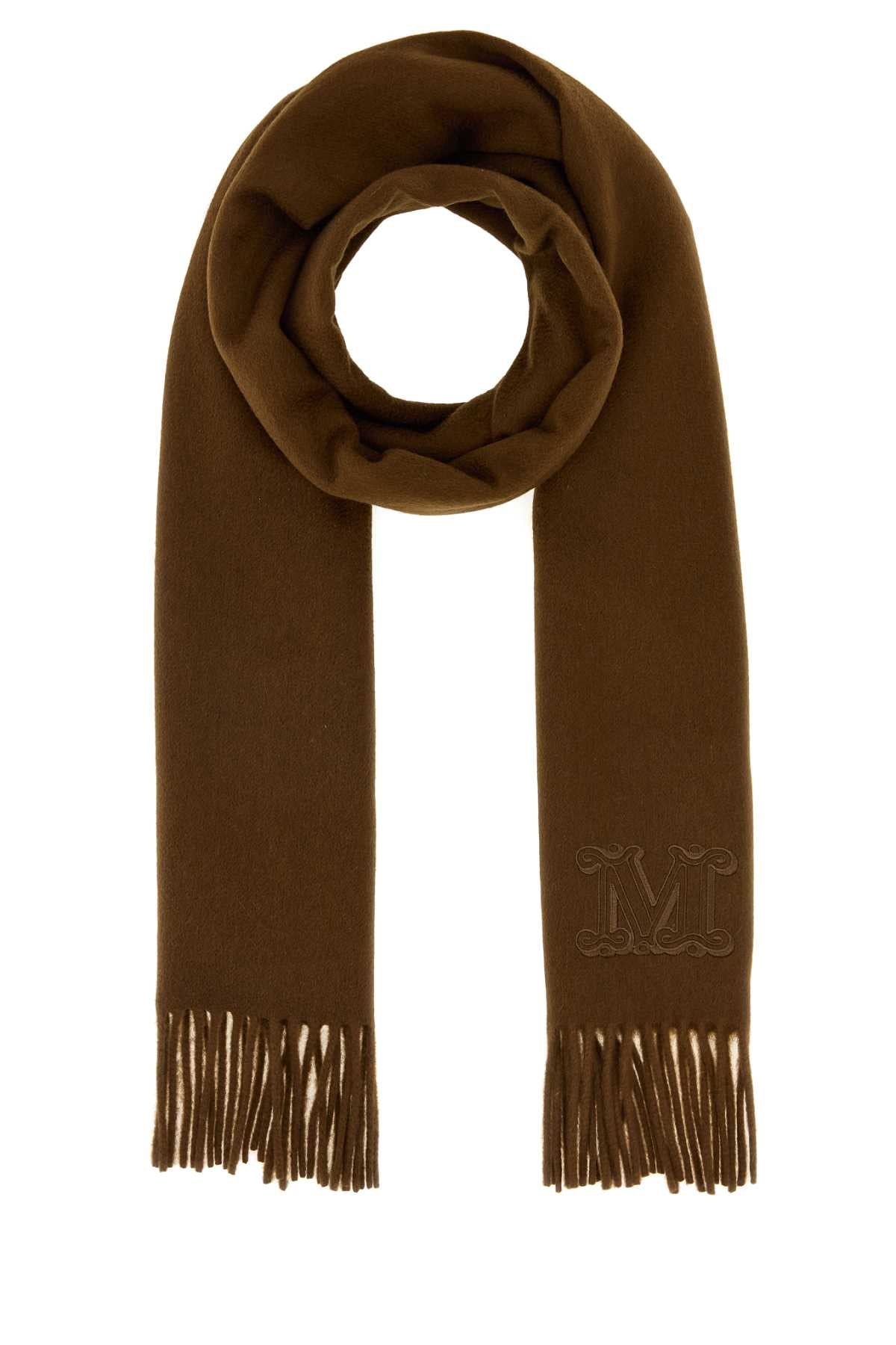 Max Mara Women Chocolate Cashmere Dalia Scarf MAX MARA
