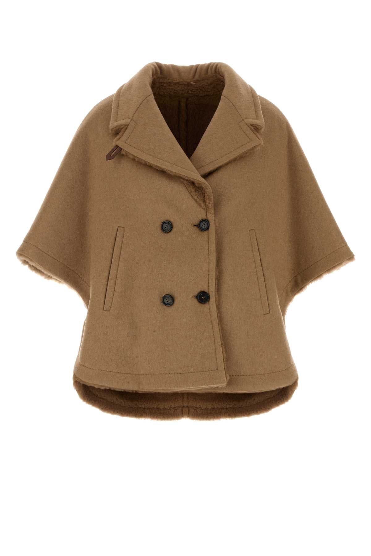 Max Mara Women Beige Camel Memo Cape MAX MARA