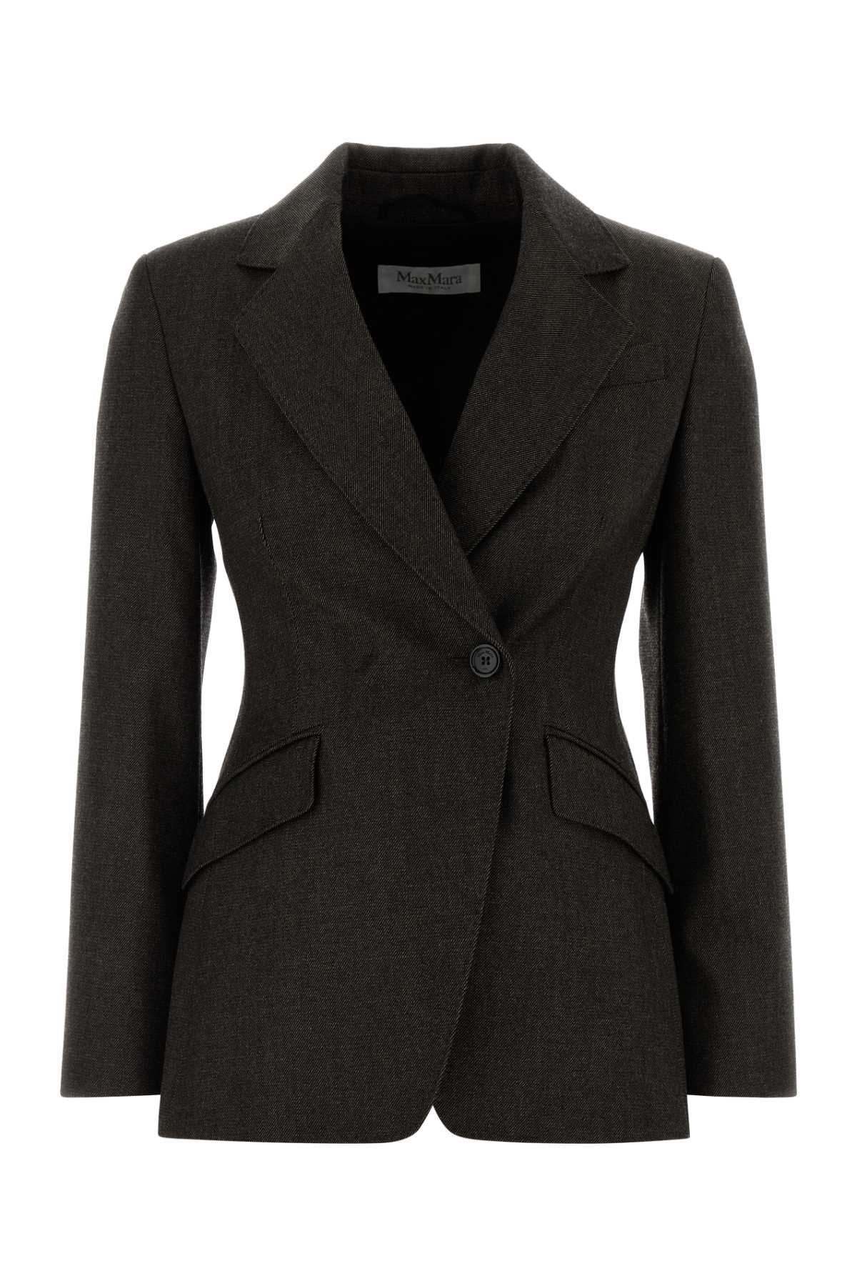 Max Mara Women Dark Brown Wool Neutro Blazer MAX MARA