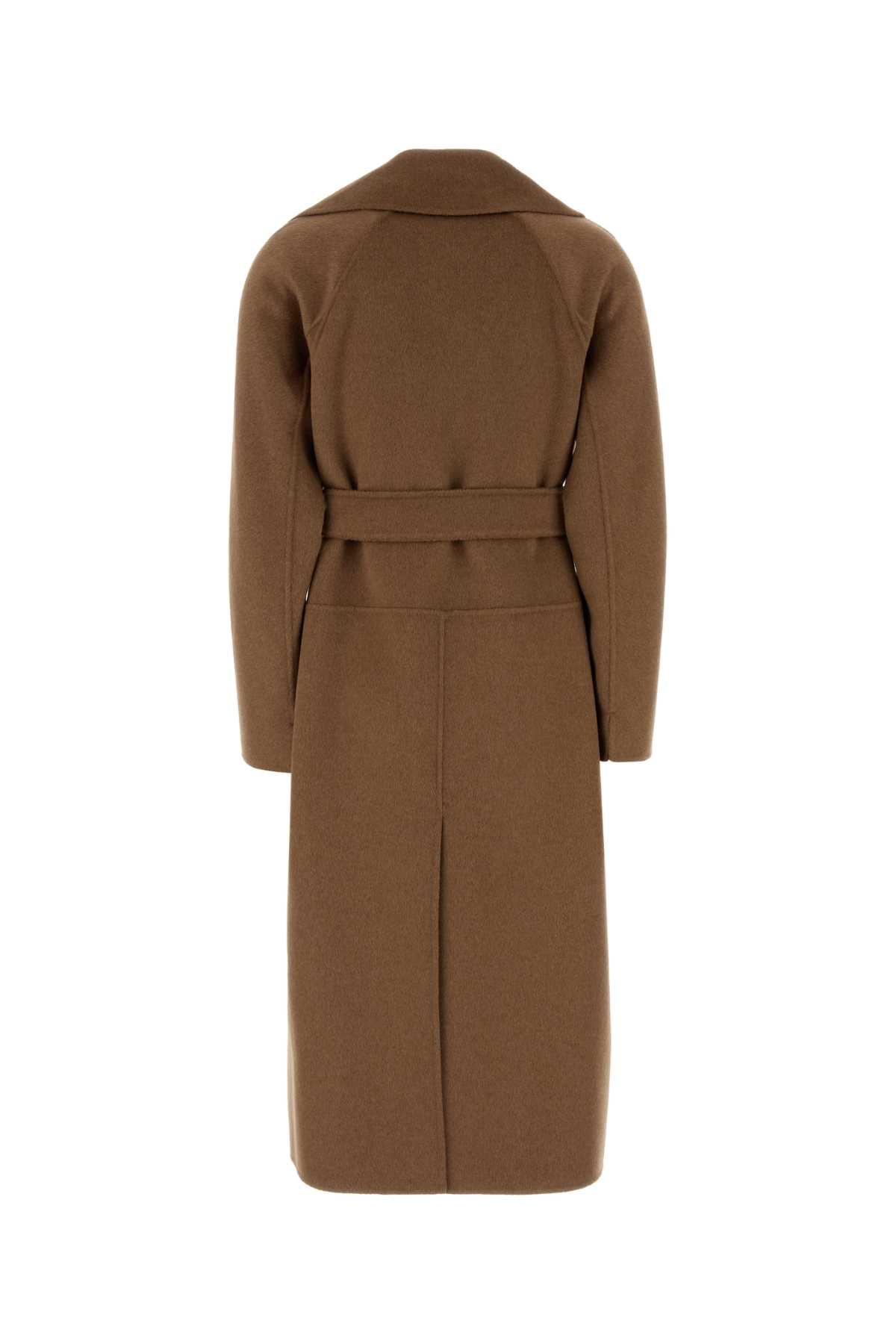 S Maxmara Women Camel Wool Blend Maris Coat S MAX MARA
