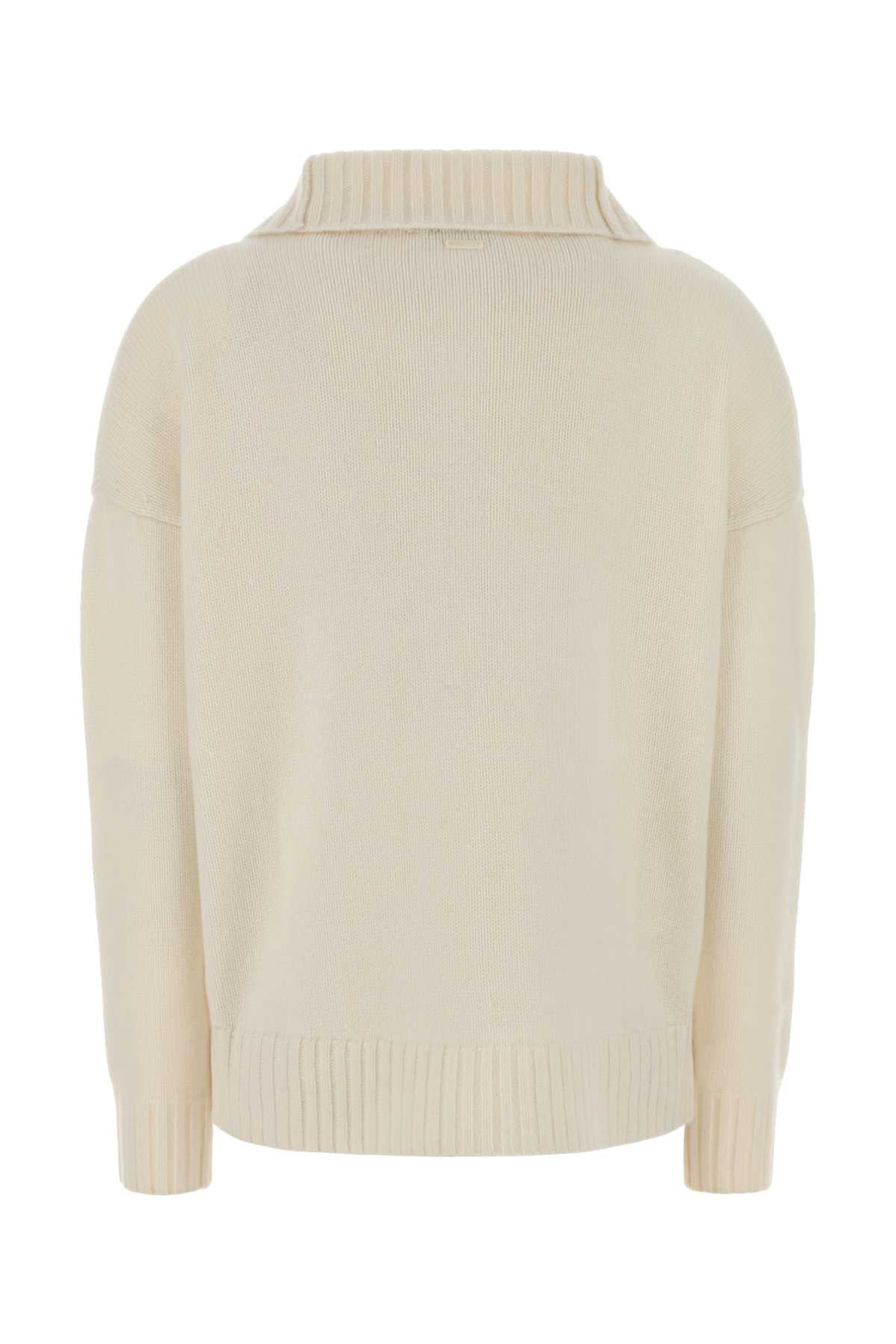 Max Mara Women Ivory Cashmere Oversize Crasso Sweater MAX MARA