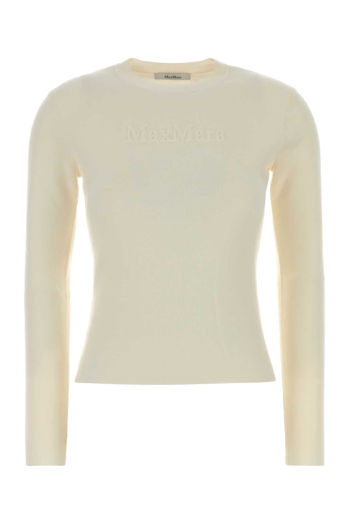 Max Mara Women Ivory Wool Manto Sweater MAX MARA
