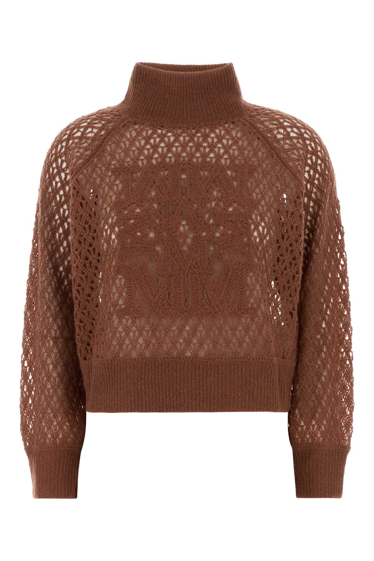 Max Mara Women Antiqued Pink Crochet Faglia Sweater MAX MARA