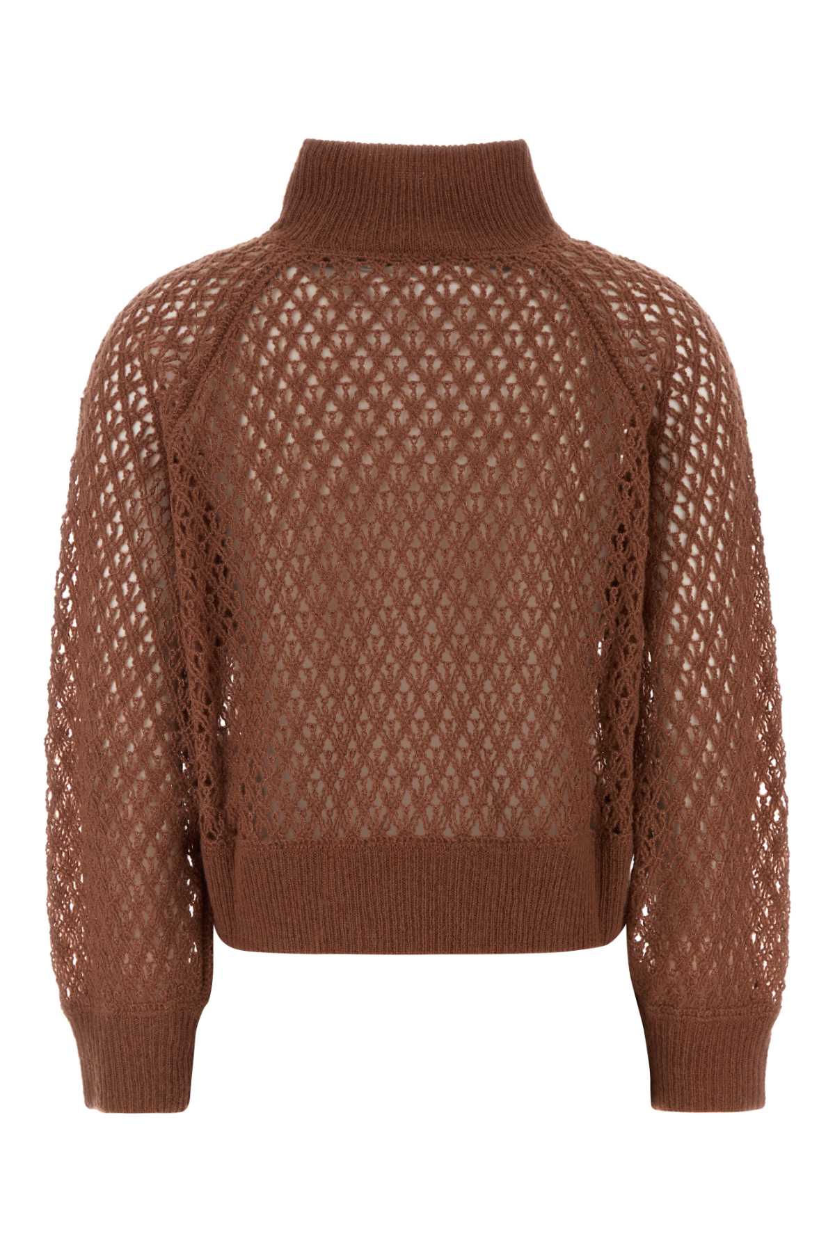 Max Mara Women Antiqued Pink Crochet Faglia Sweater MAX MARA