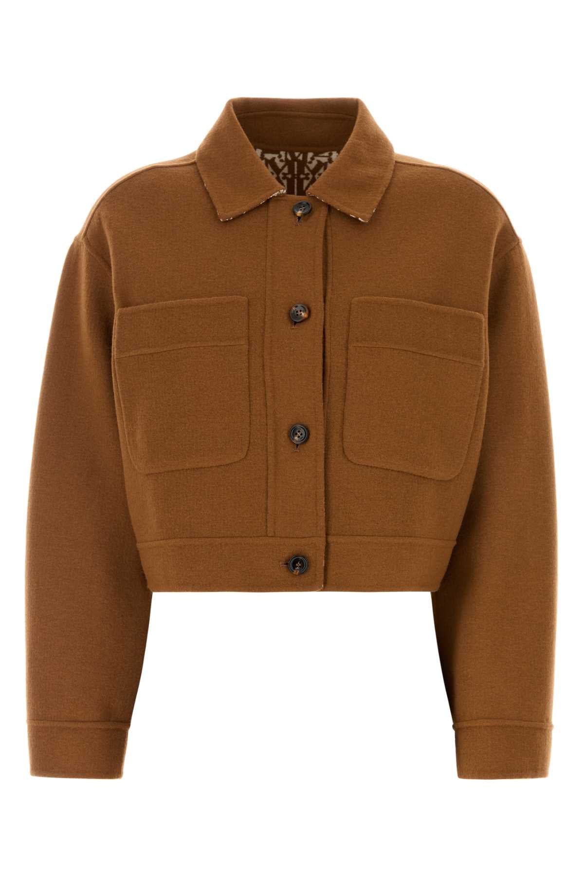 Max Mara Women Caramel Wool Blend Utopia Reversible Jacket MAX MARA