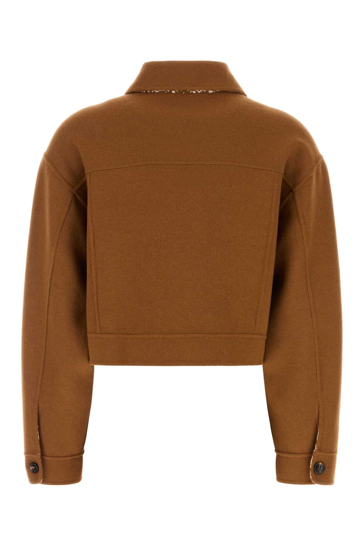 Max Mara Women Caramel Wool Blend Utopia Reversible Jacket MAX MARA