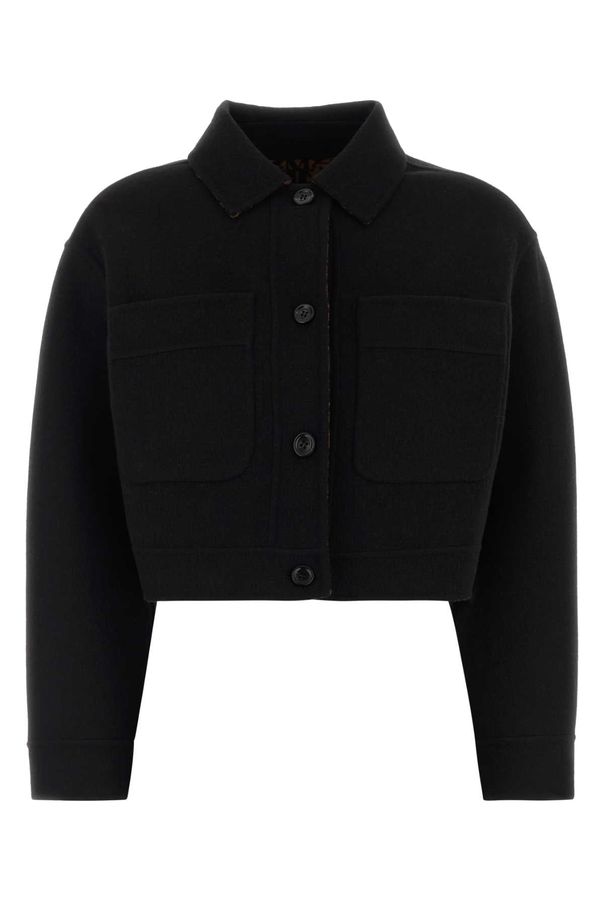 Max Mara Women Black Wool Blend Utopia Reversible Jacket MAX MARA