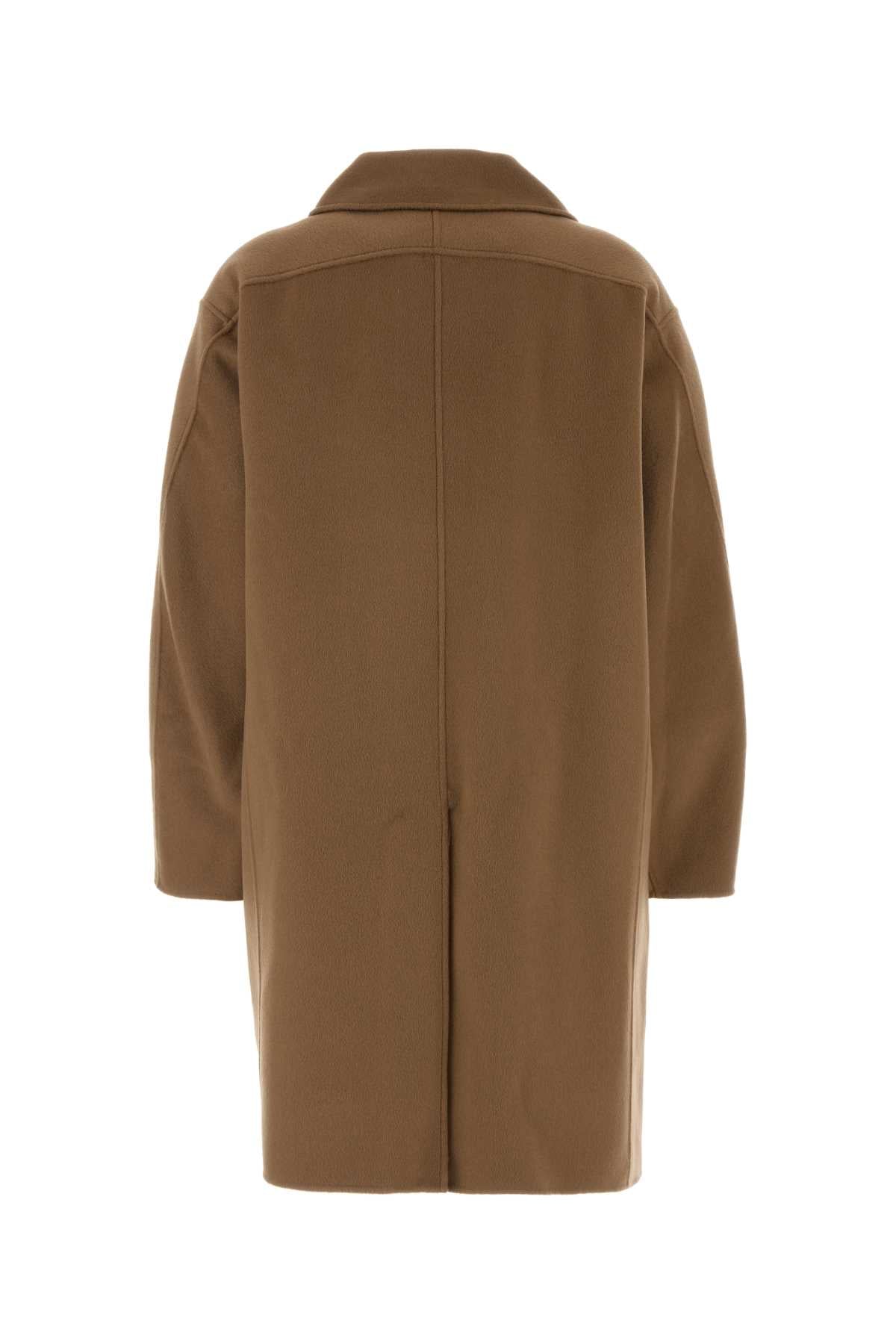 S Maxmara Women Biscuit Wool Gioia Coat S MAX MARA