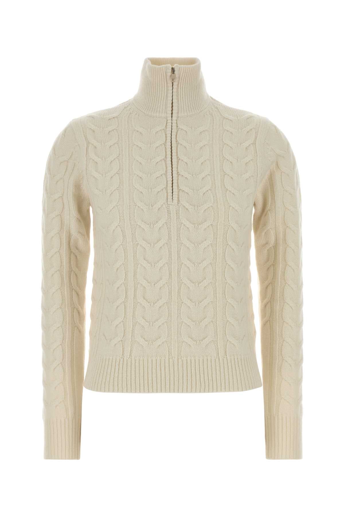 Max Mara Women Cream Cashmere Libero Sweater MAX MARA