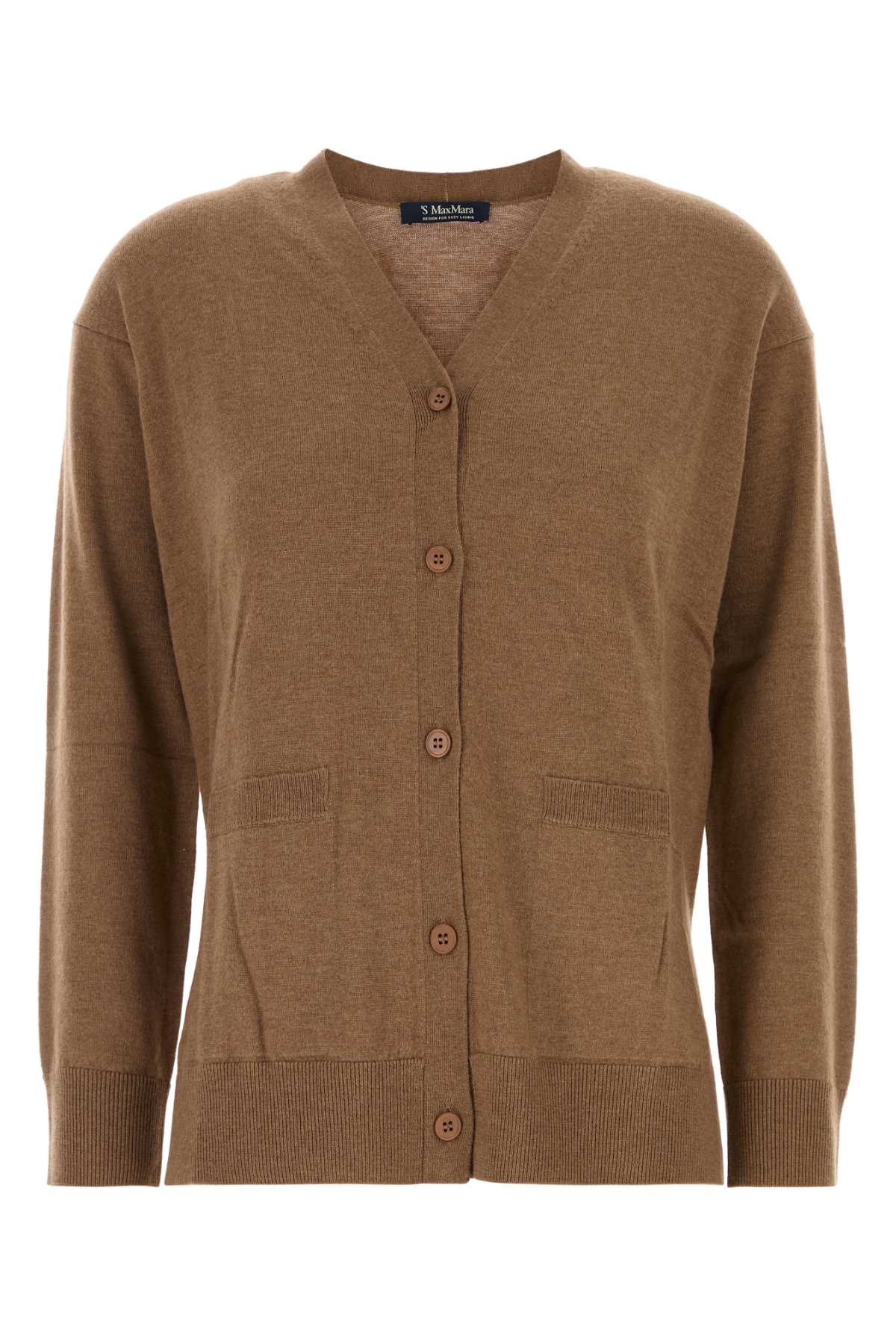 S Maxmara Women Biscuit Wool Baia Cardigan S MAX MARA