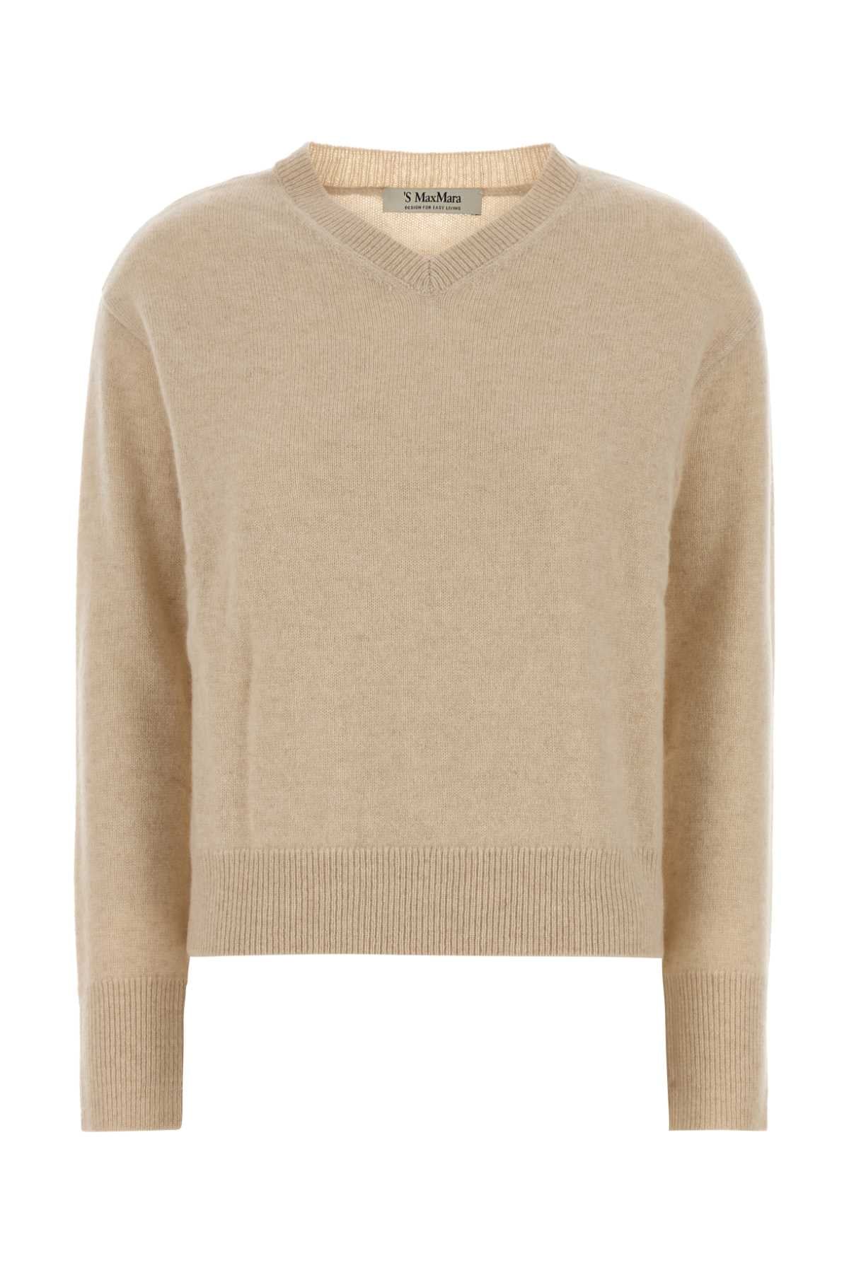 S Maxmara Women Sand Cashmere Fata Sweater S MAX MARA