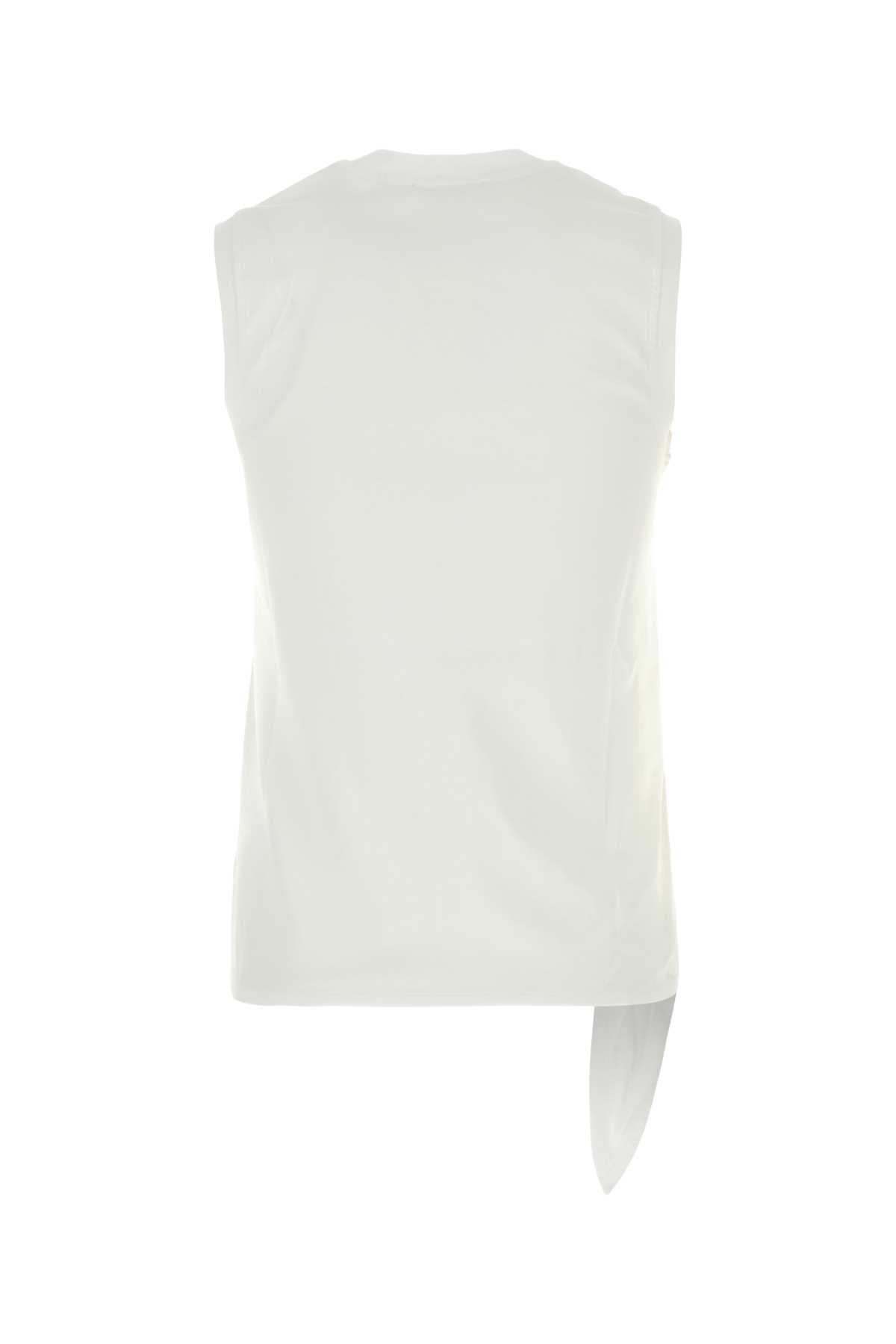 Jw Anderson Women White Cotton Tank Top J.W. ANDERSON