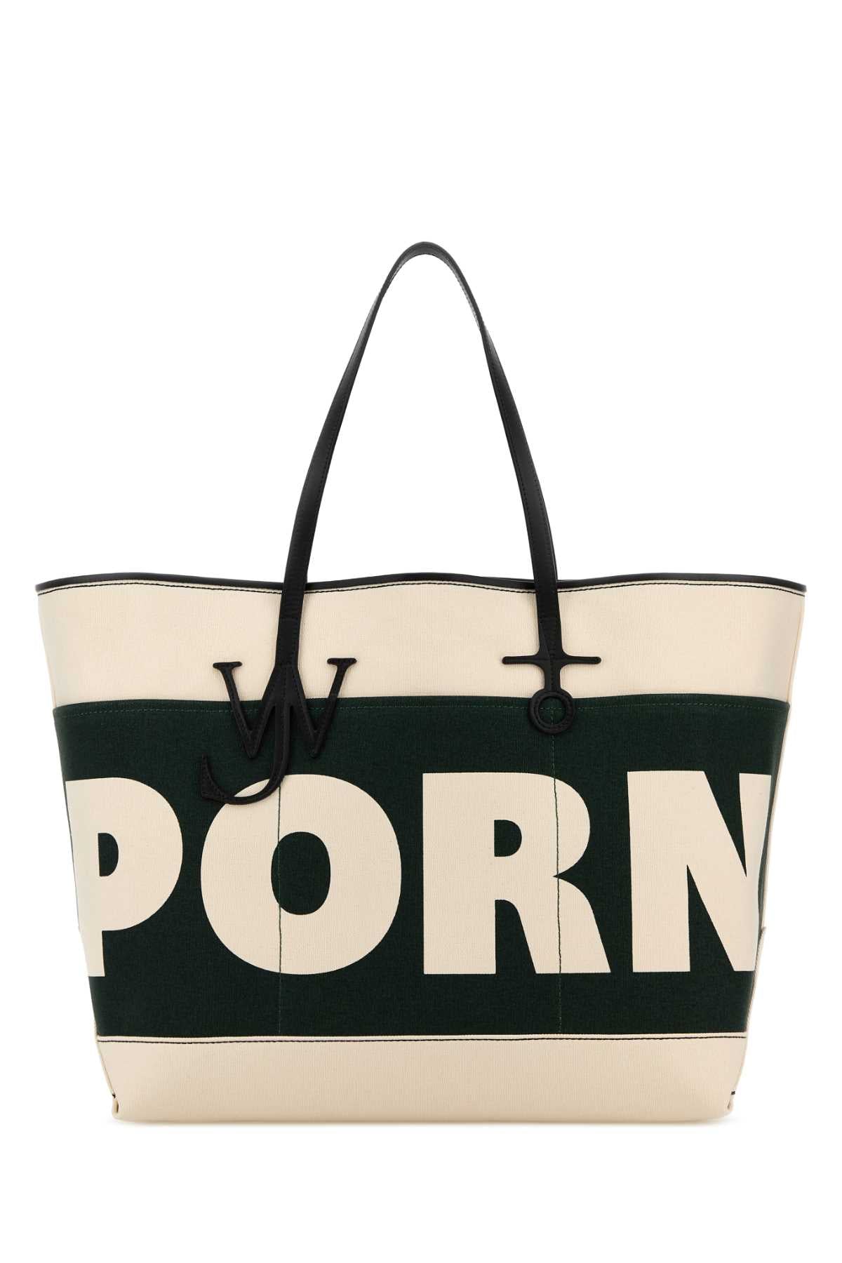 Jw Anderson Women Ivory Canvas Anchor Xl Shopping Bag J.W. ANDERSON