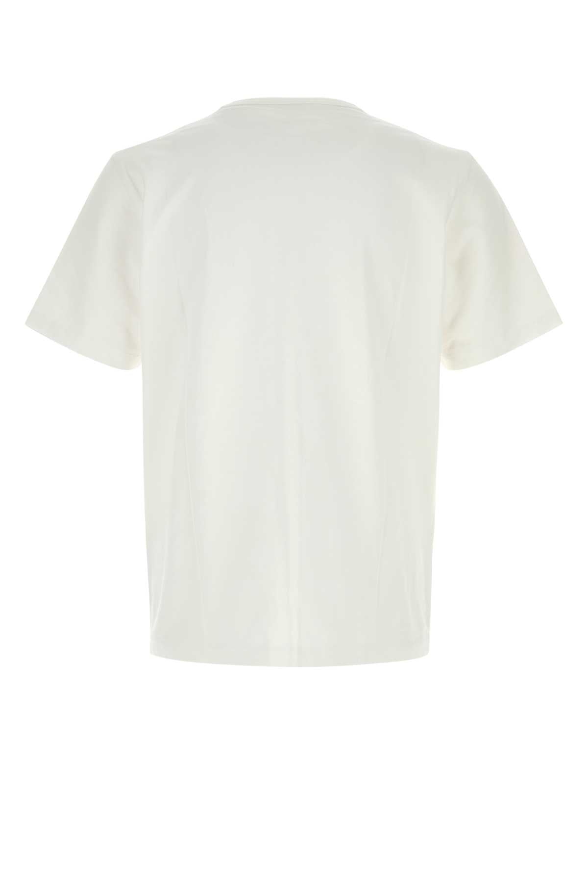 Jw Anderson Men White Cotton T-Shirt J.W. ANDERSON