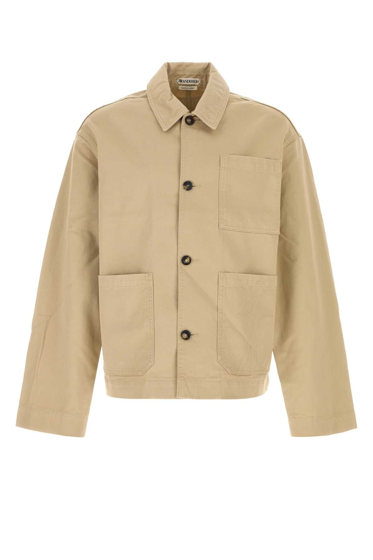Jw Anderson Men Cappuccino Cotton Jacket J.W. ANDERSON